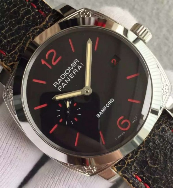 Replica Panerai N PAM514 Bamford Engraved Case Black Dial 7750 - Top club