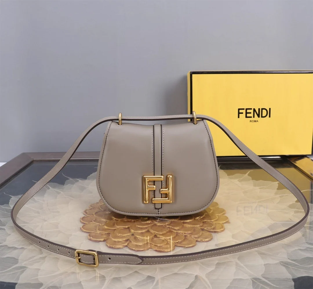 Stylish Fendi Saddle Bag With Iconic FF Buckle And Smooth Leather Finish 847 - Replicaclubs
