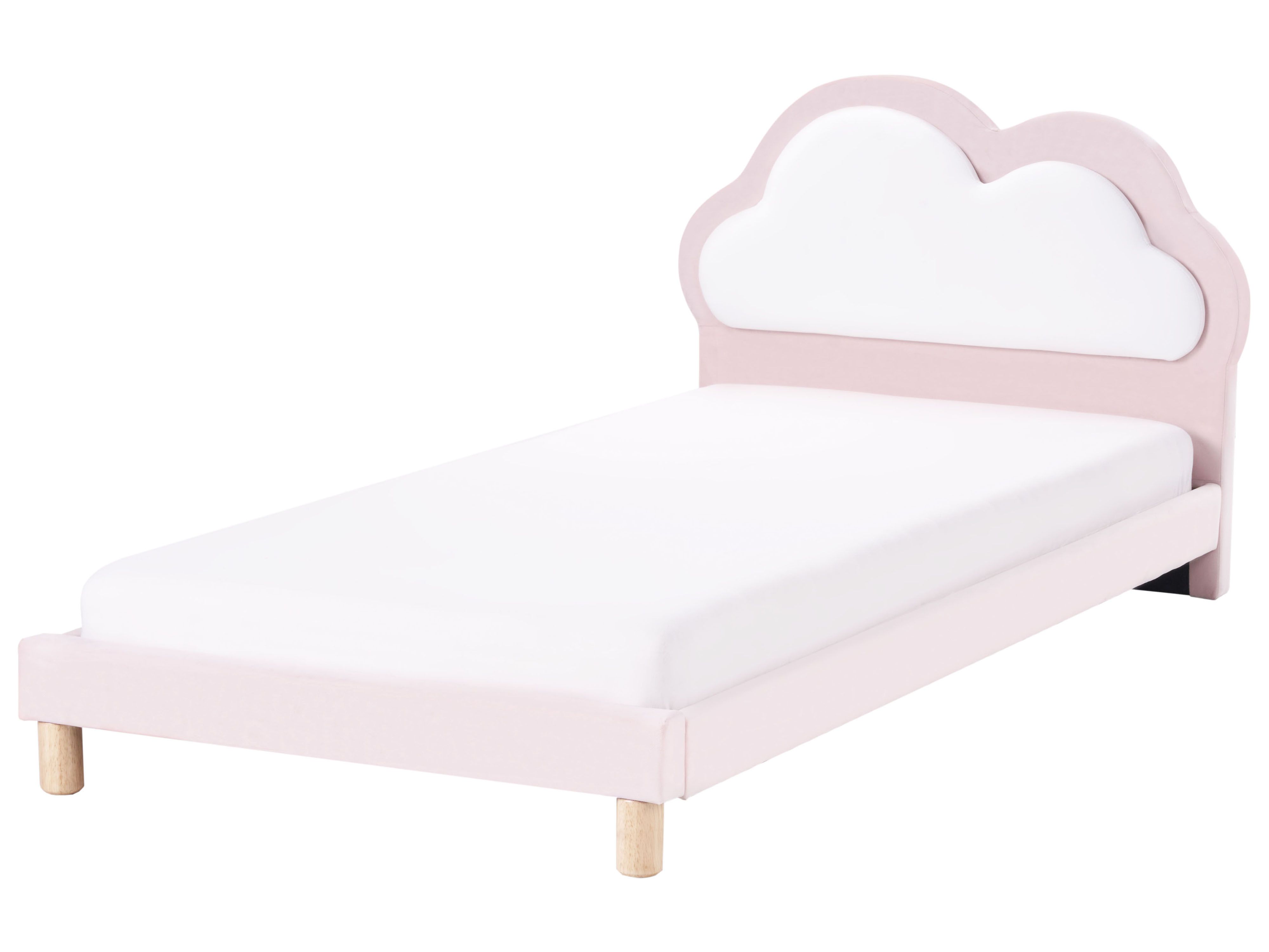 Kids Bed Cloud Velvet MAZOU 90 x 200 cm (EU Single) Pink