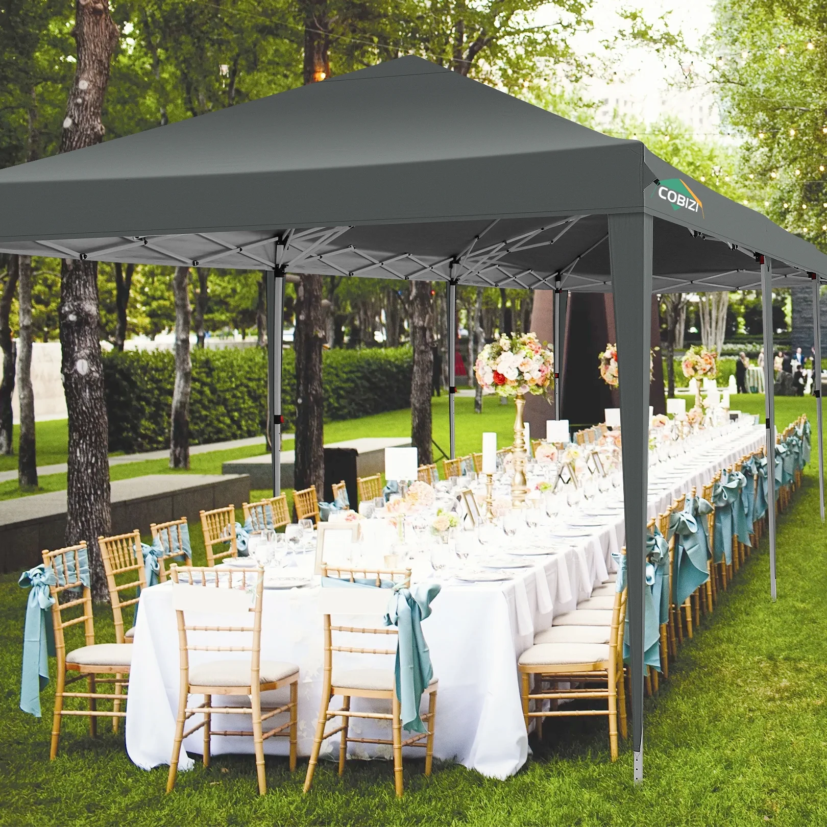SANOPY 10'x10' EZ Pop Up Canopy Tent Outdoor Party Instant Shelter Portable Folding Beach Canopy with 4 Sandbag & Carrying Bag, Black - Image 58