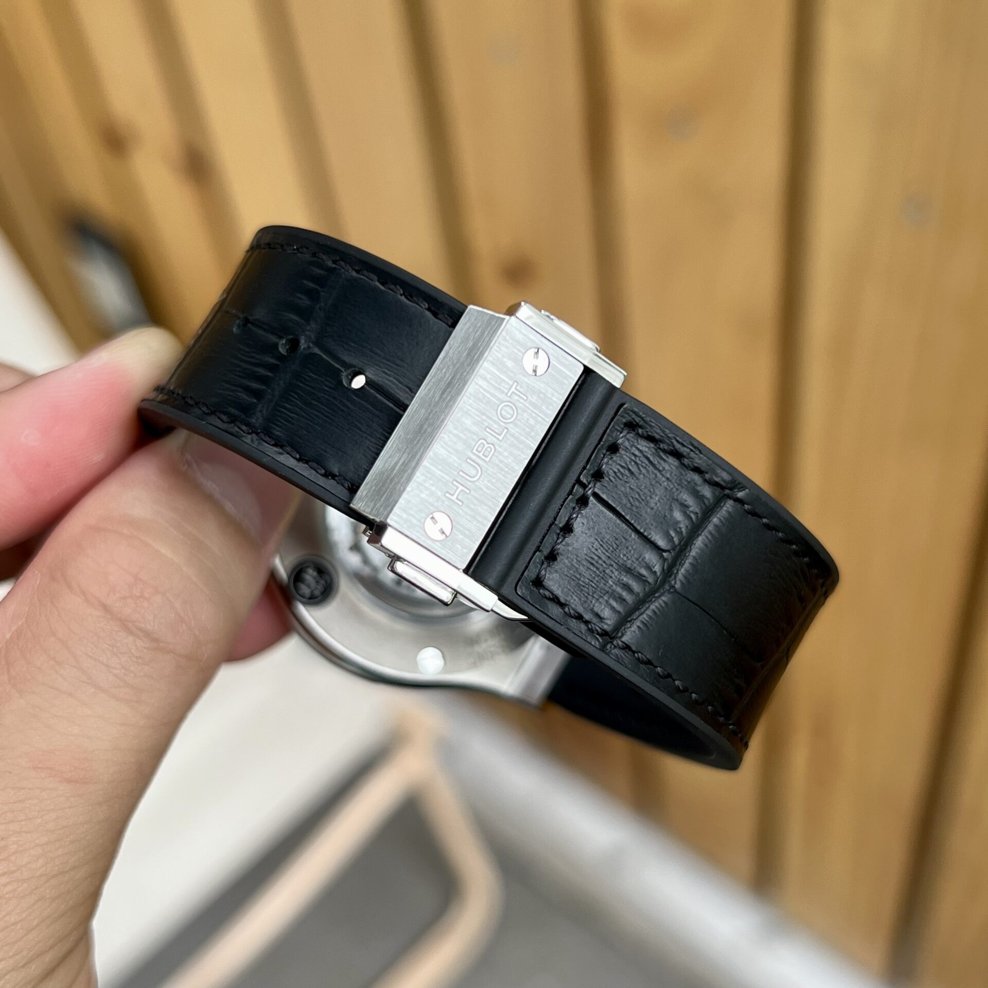 Hublot Replica Watch Classic Fusion Titanium Black Leather Strap JJF 2023 42mm - Top club
