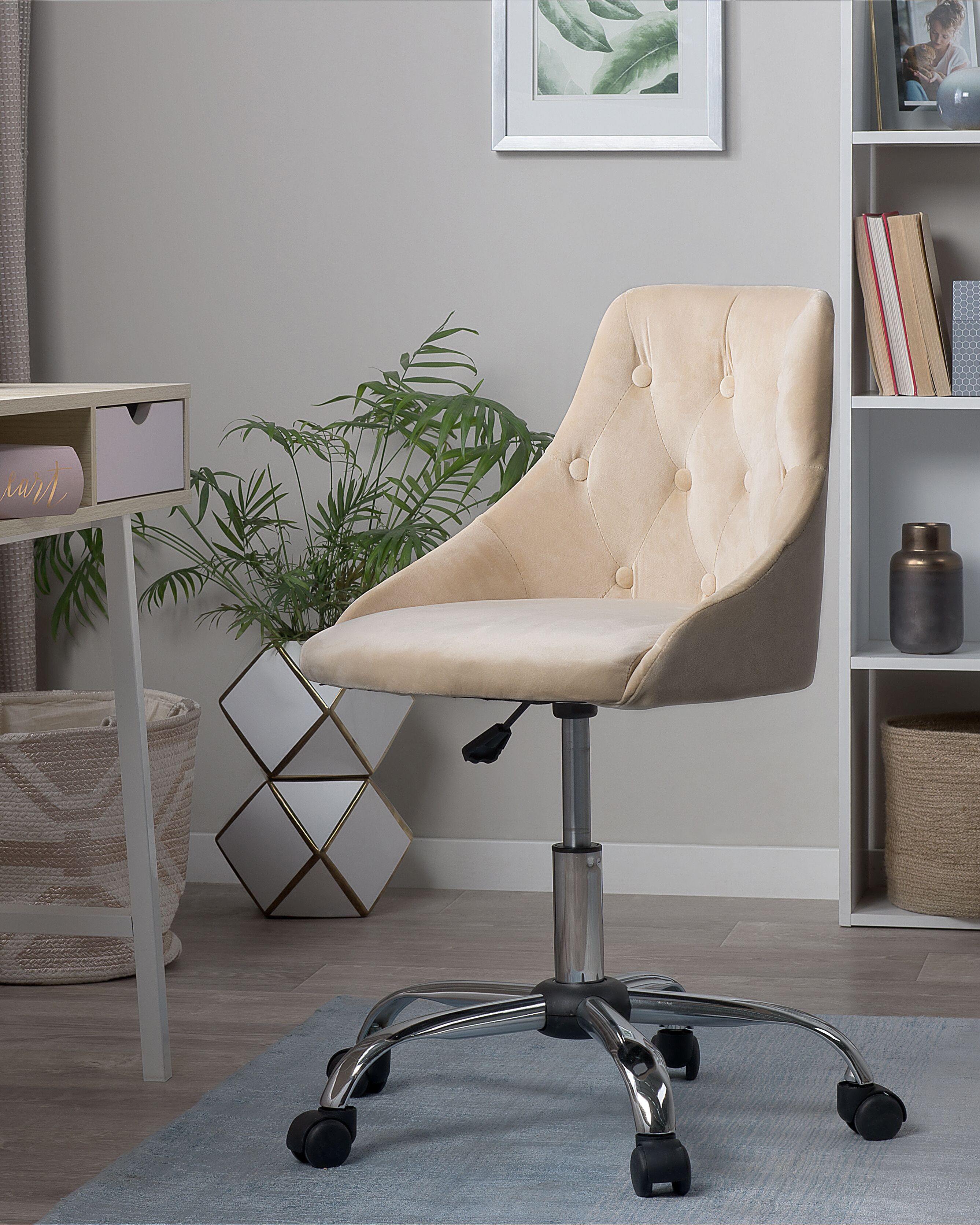 Desk Chair PARRISH Velvet Beige