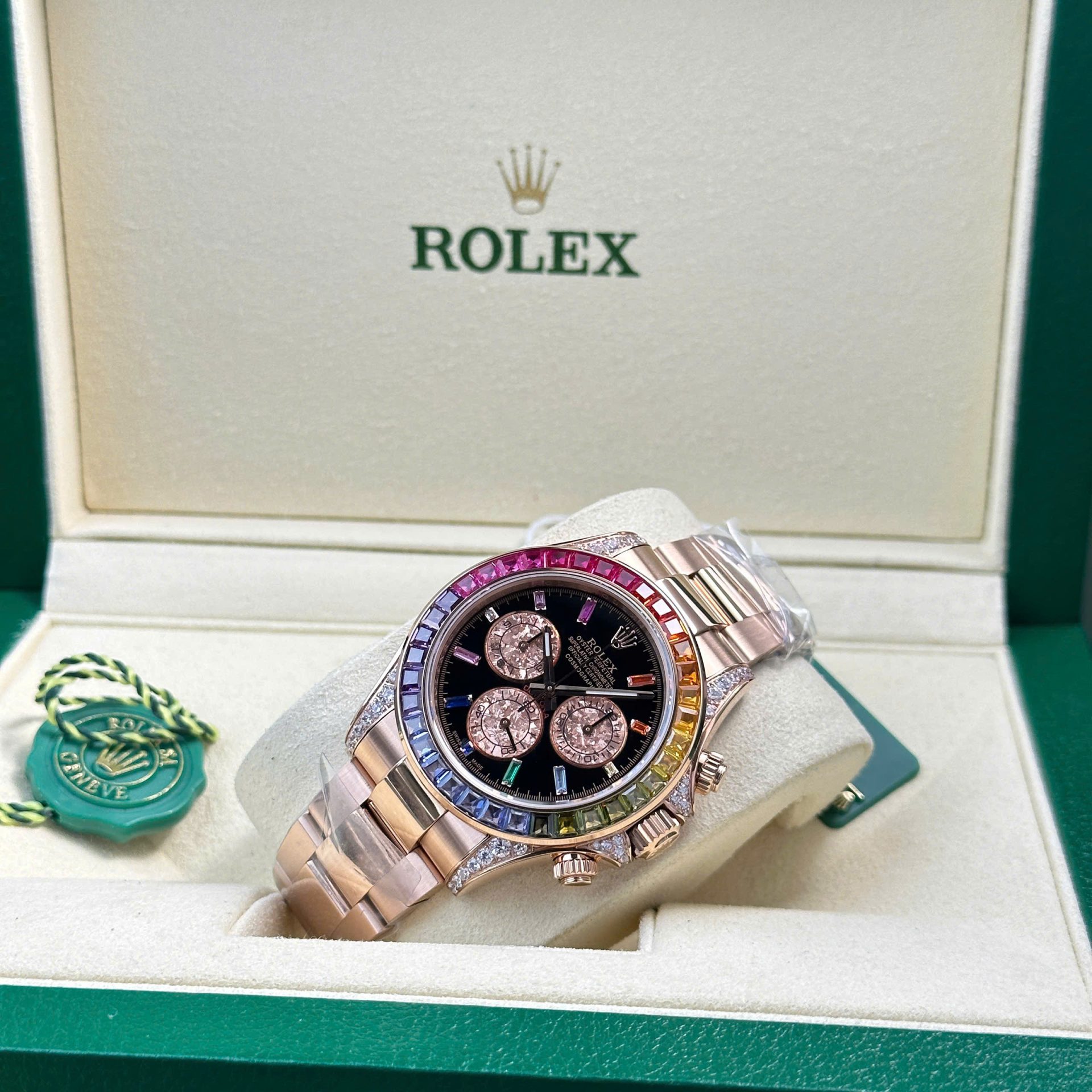 Rolex Cosmograph Daytona Rainbow 116595 Best Replica Watch BT Factory 40mm - Elite Watch Atelier