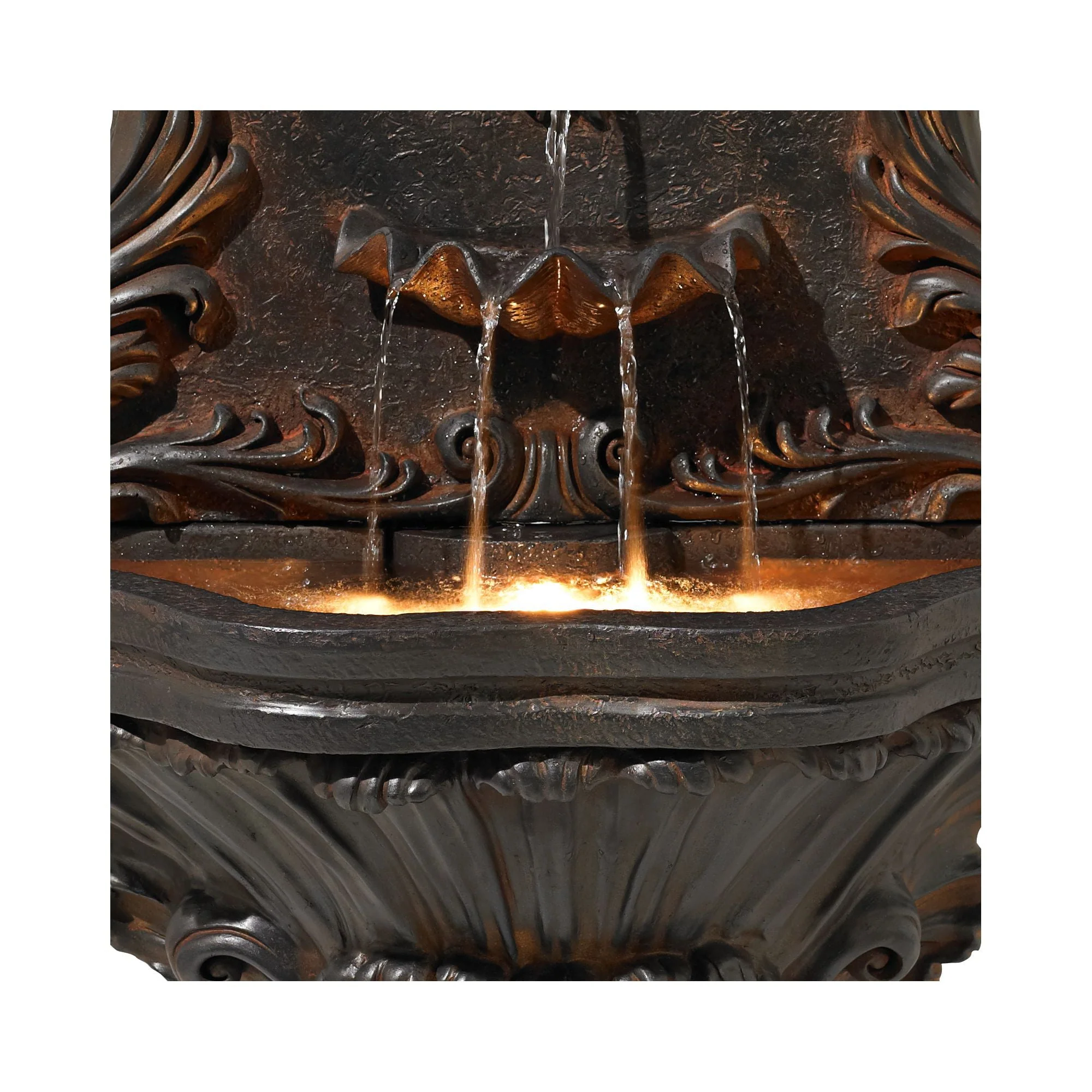 John Timberland Imperial Lion Acanthus Rustic Outdoor Floor Wall Water Fountain with LED Light 50" for Yard Garden Patio Home Deck Porch House Balcony - Image 4