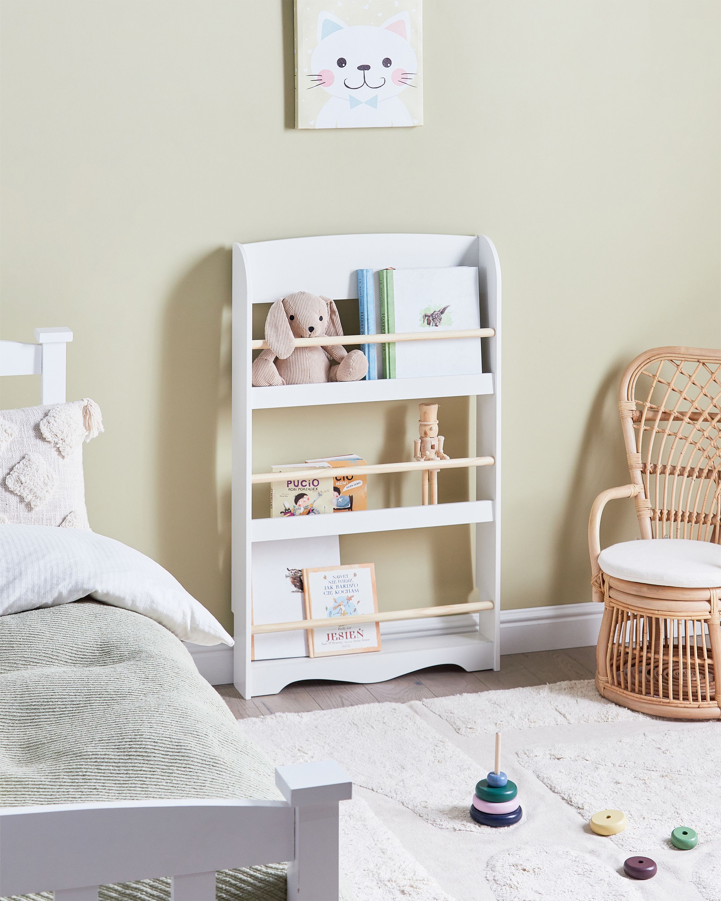 Wall Bookshelf LILOET 100 cm White