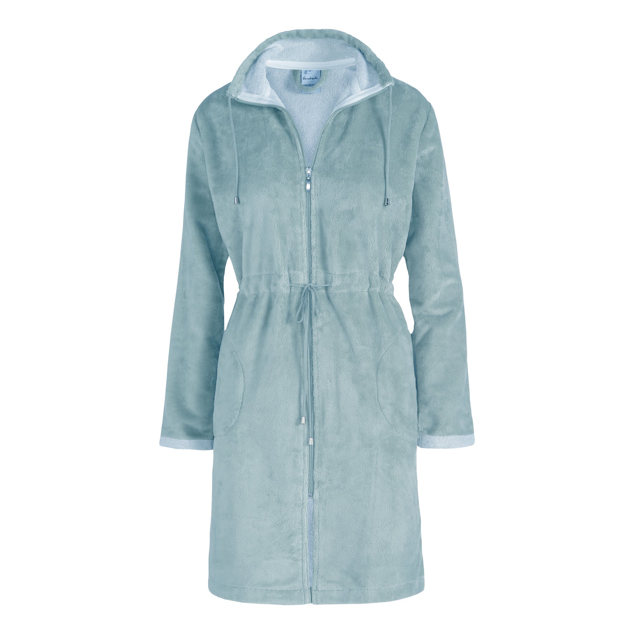 Chicago Badjas Pearl Blue   L   Blauw   Katoen   Polyester   Bamboe