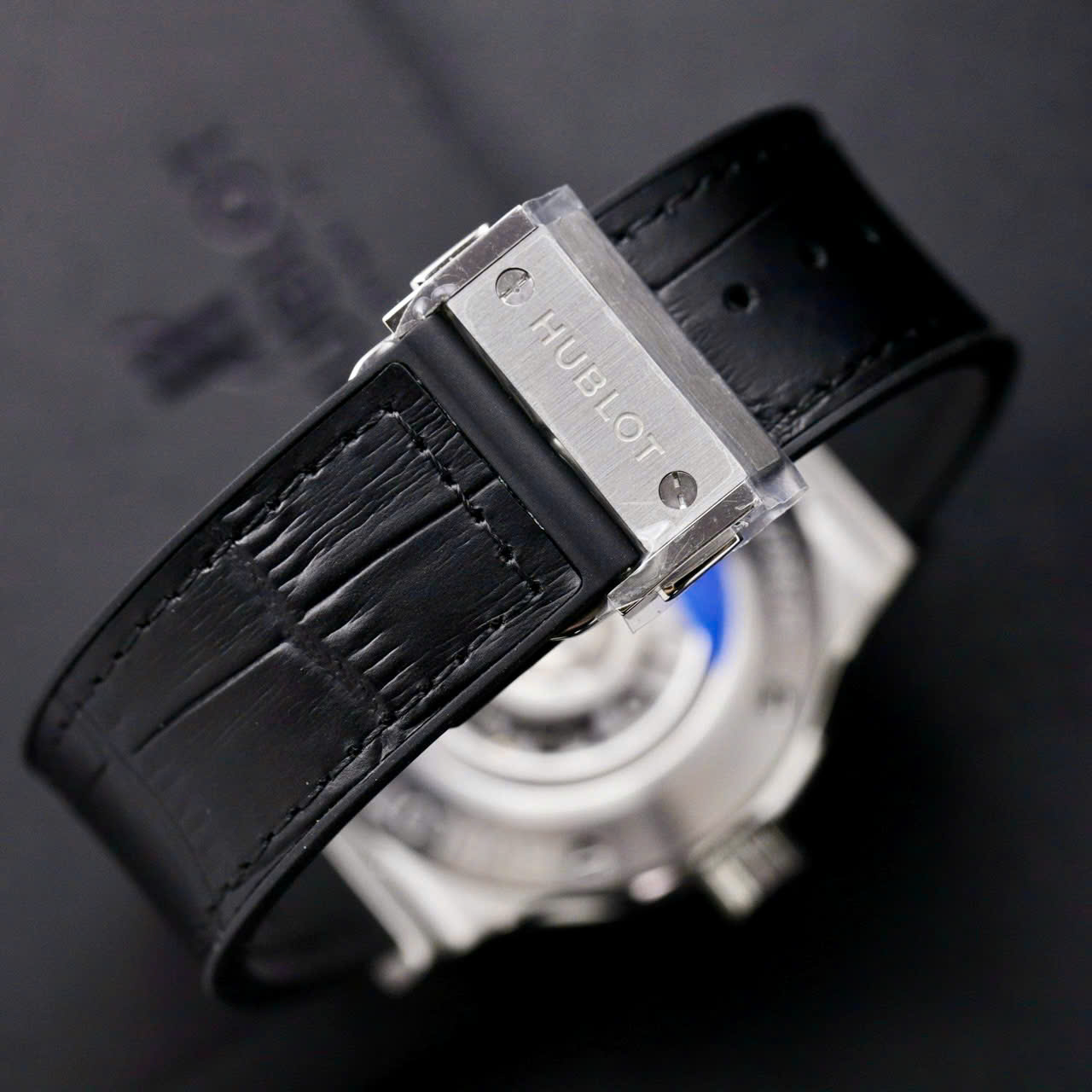 Hublot Classic Fusion Titanium Replica Watch Black Dial Custom Moissanite Diamonds 42mm - Top club