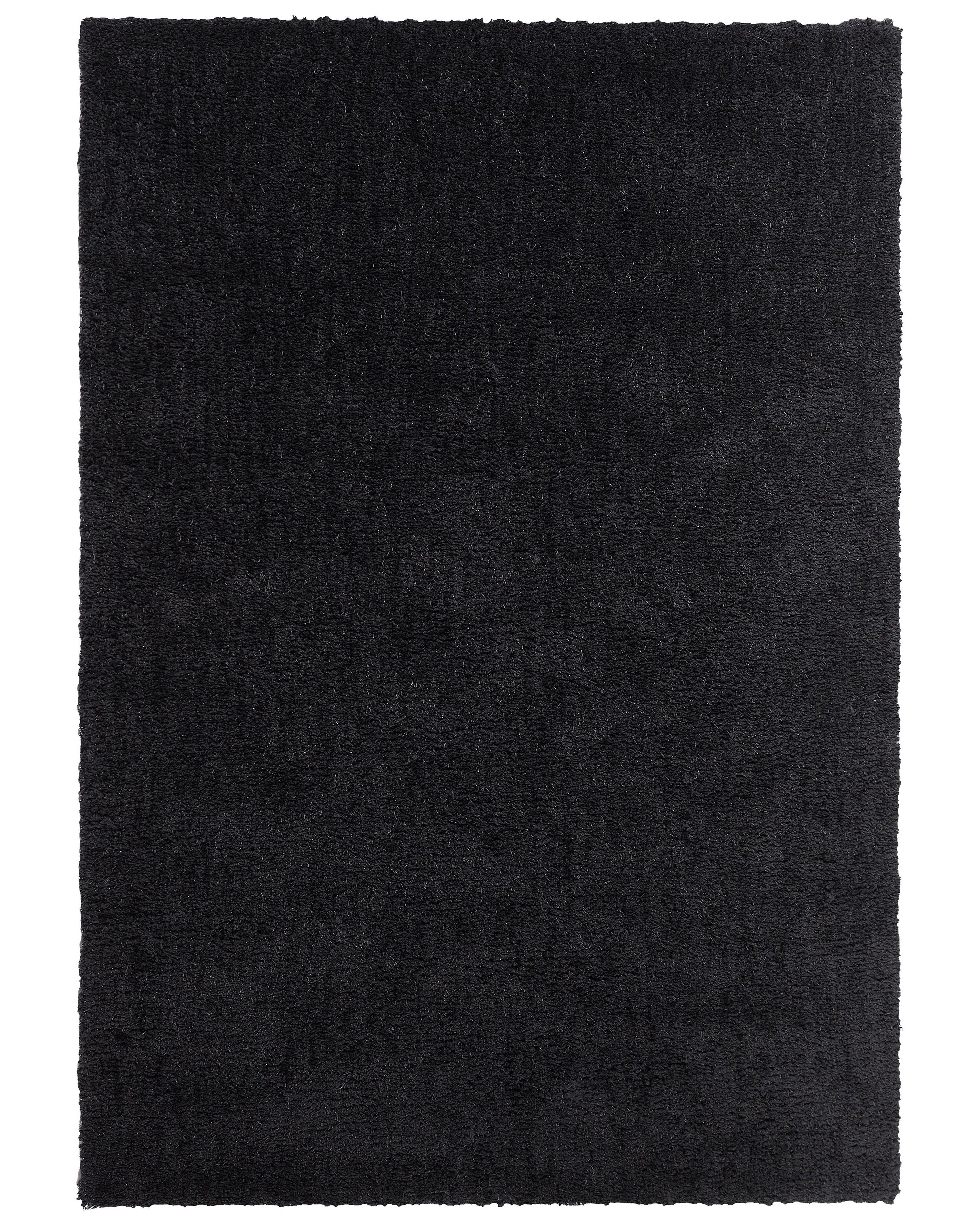 Shaggy Rug DEMRE Black 160 x 230 cm