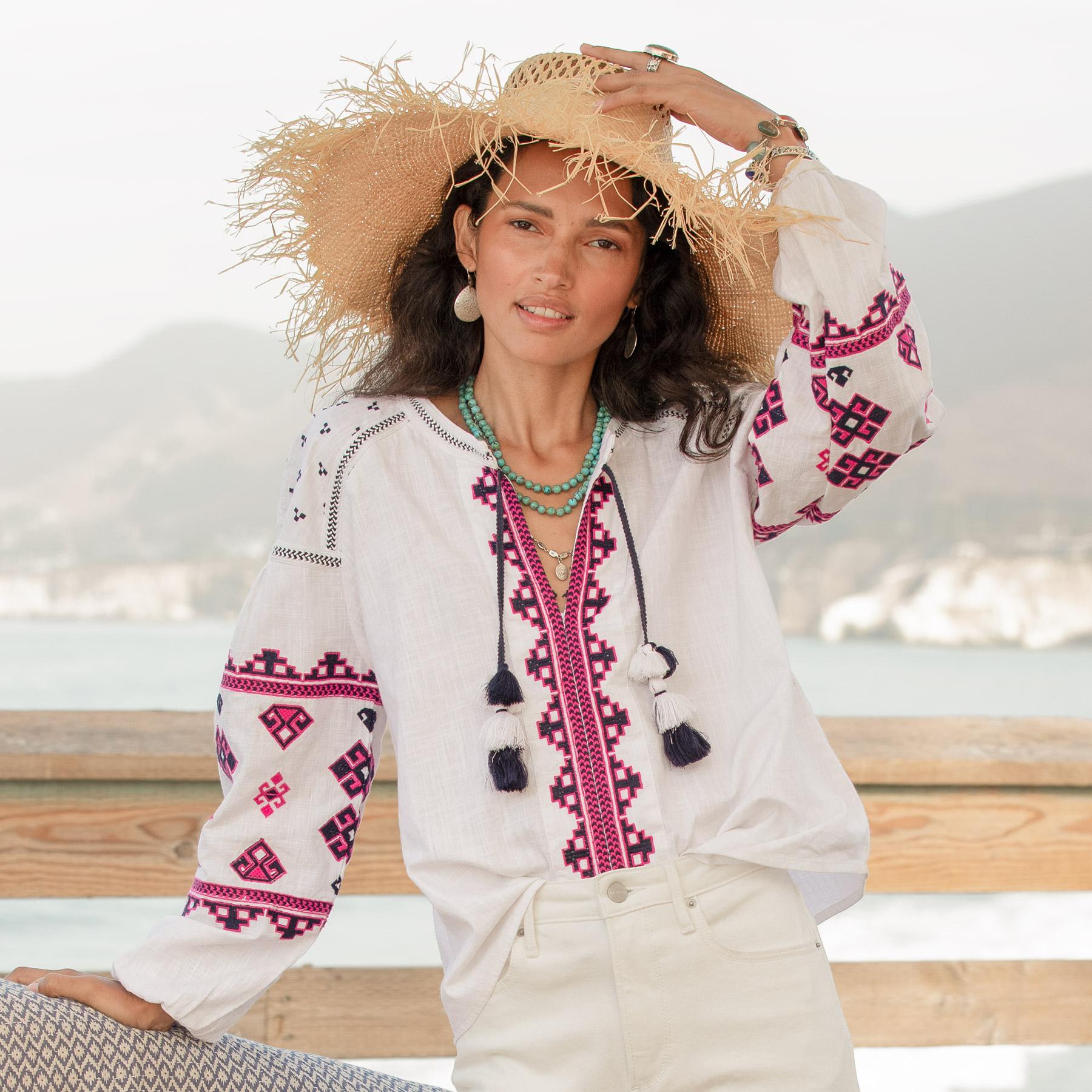 Delphi Embroidered Top - Sundance Clothing