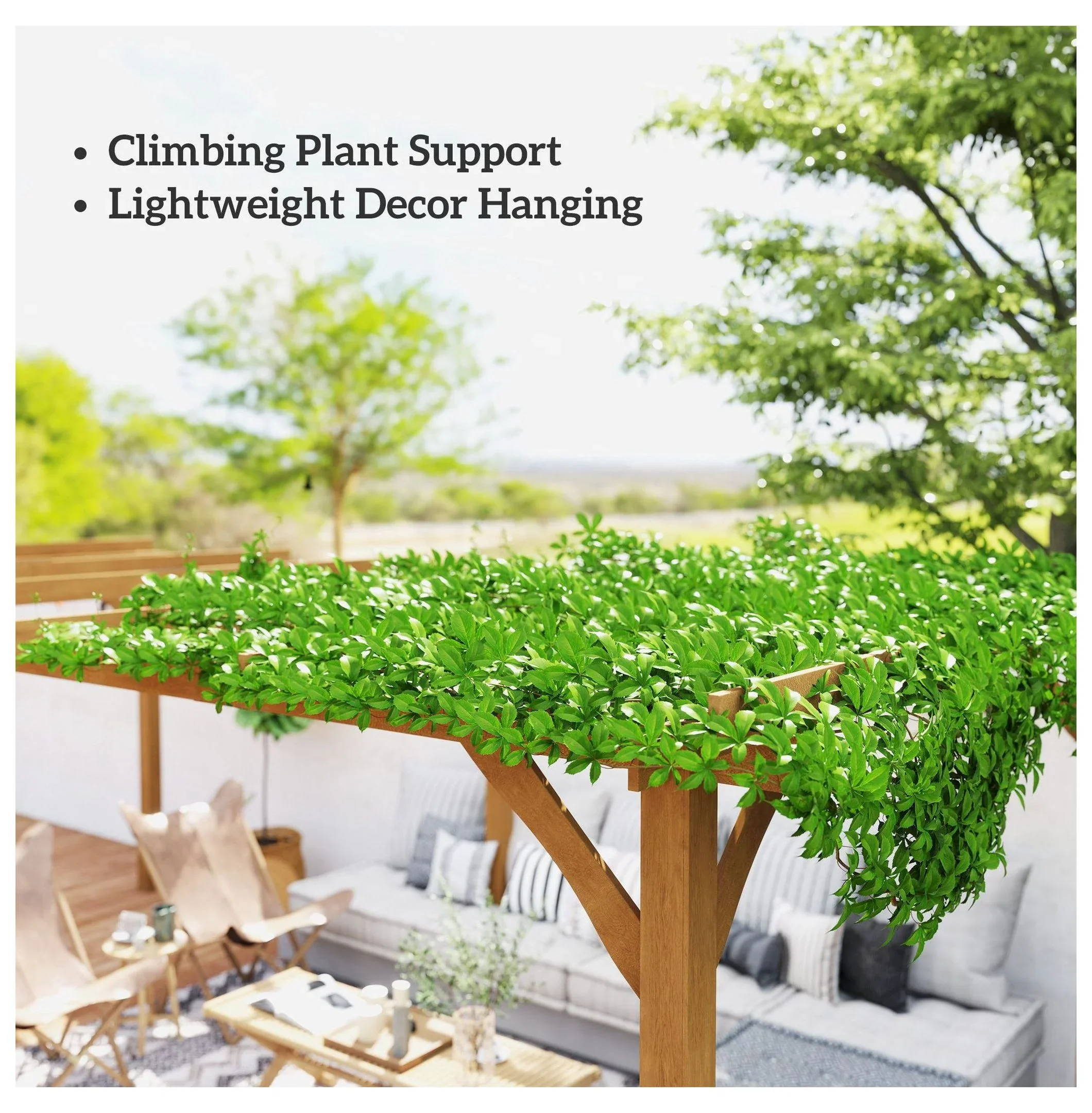 Wood Pergola 20 x 10 ft Dark Brown - Image 8 Wood Pergola 20 x 10 ft Dark Brown - Image 8