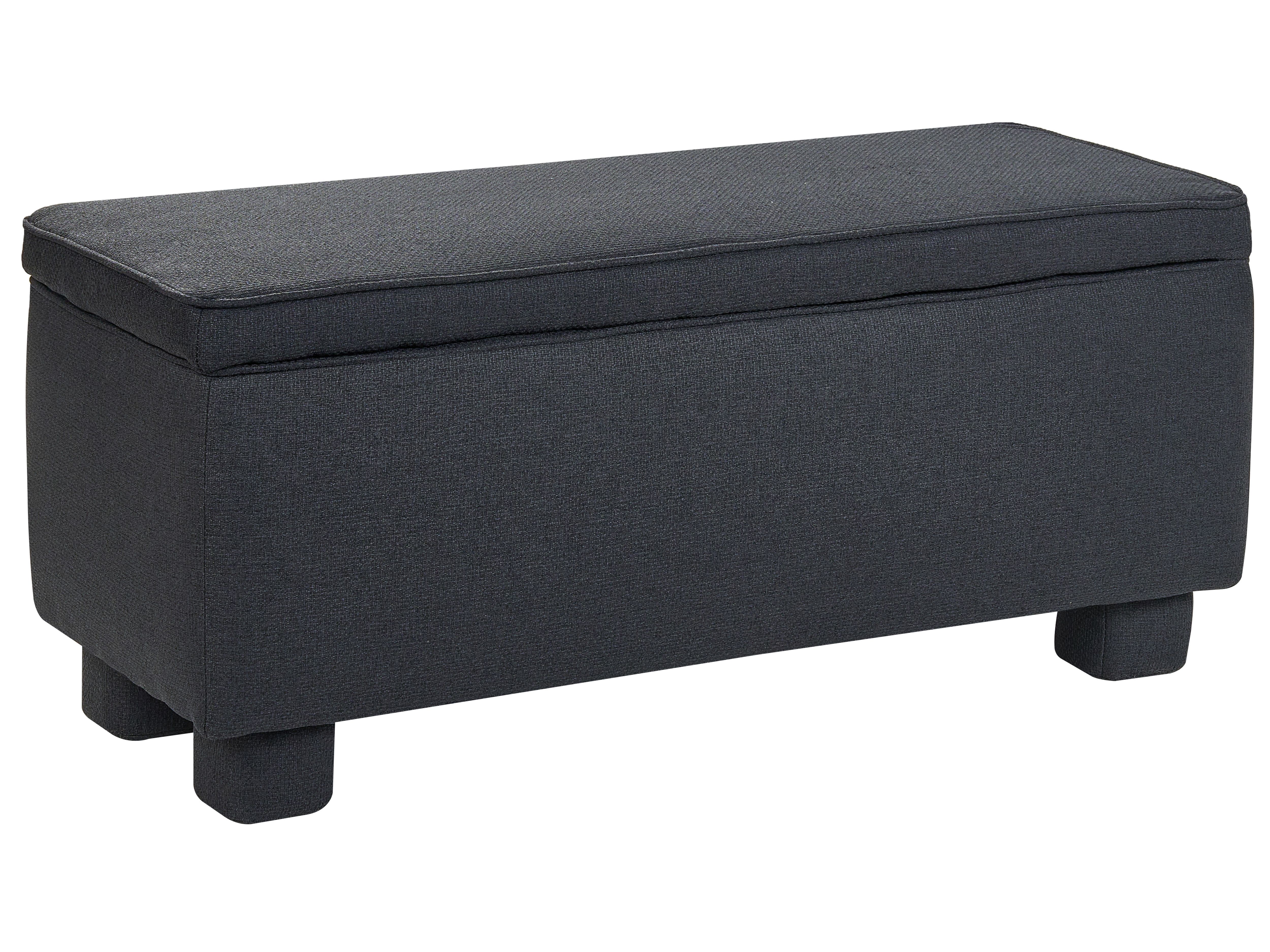 Upholstered Storage Bench ITHACA Fabric Black