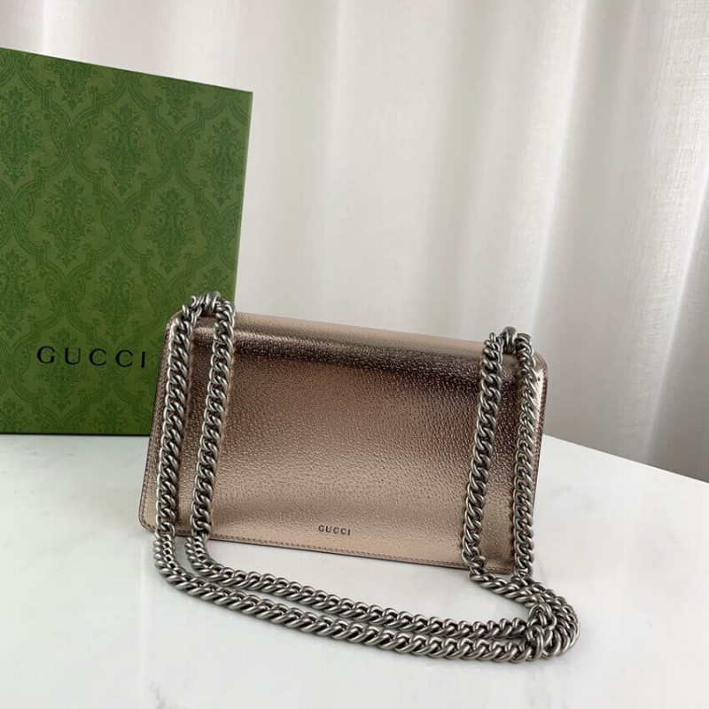 Replica Gucci Dionysus Small Shoulder Bag In Rose Gold Lame Leather 4996231:1High-quality replica