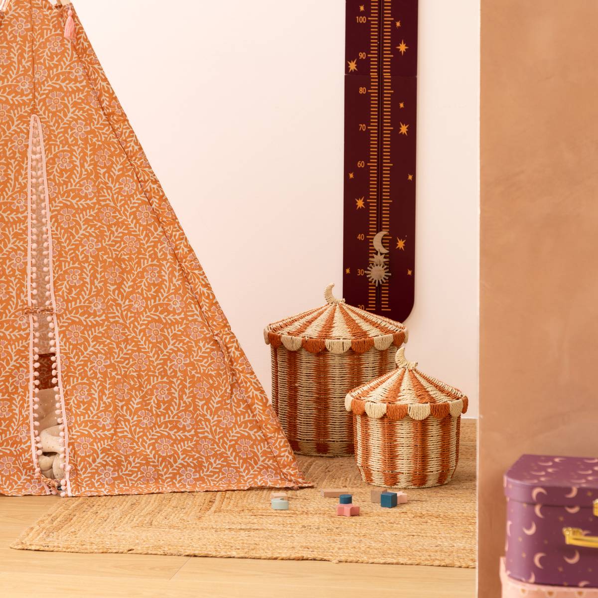 Set of 2 "Bella" Baskets Multicolored, 37.5x42 cm