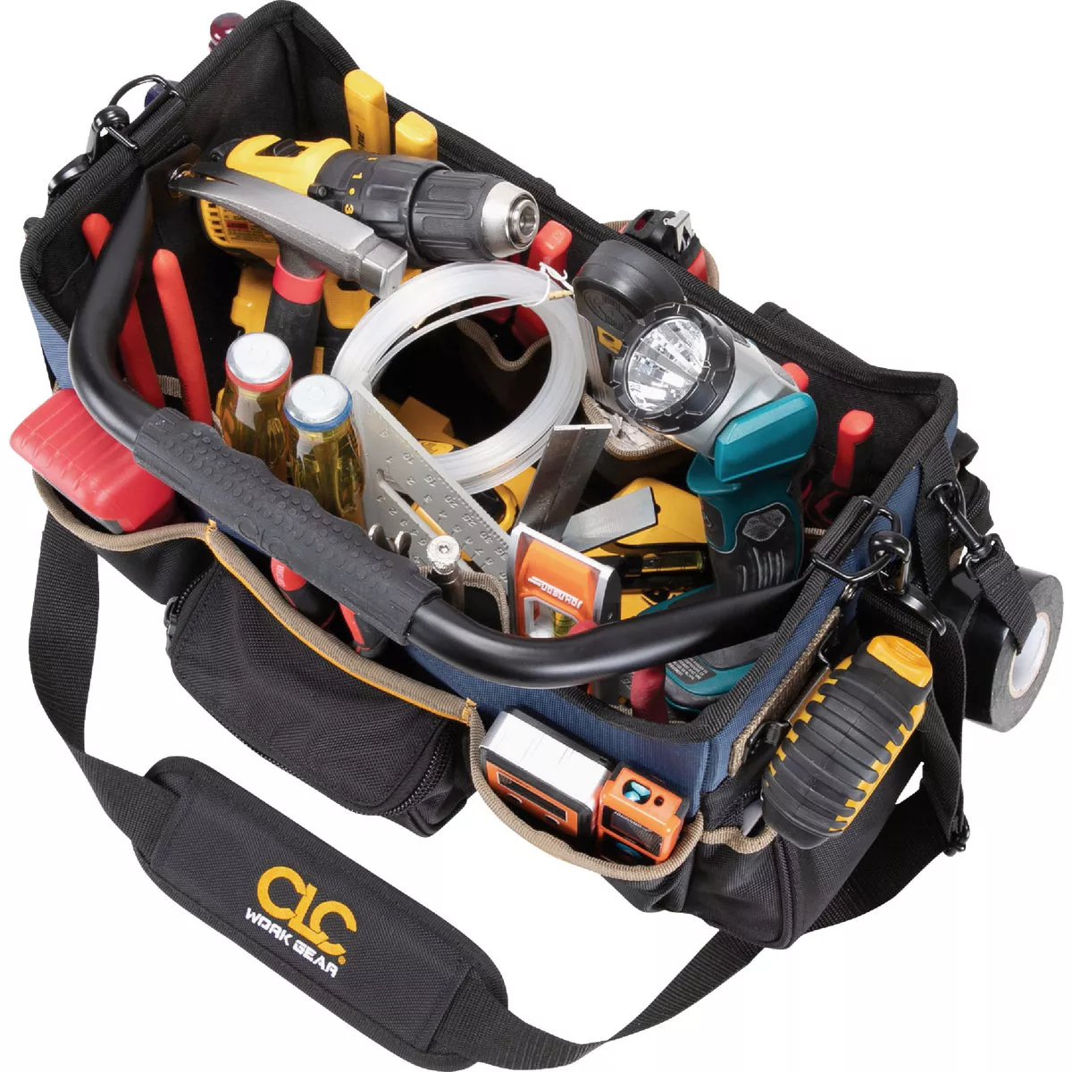 CLC 17-Pocket 15 In. Molded Base Open-Top Tool Bag
