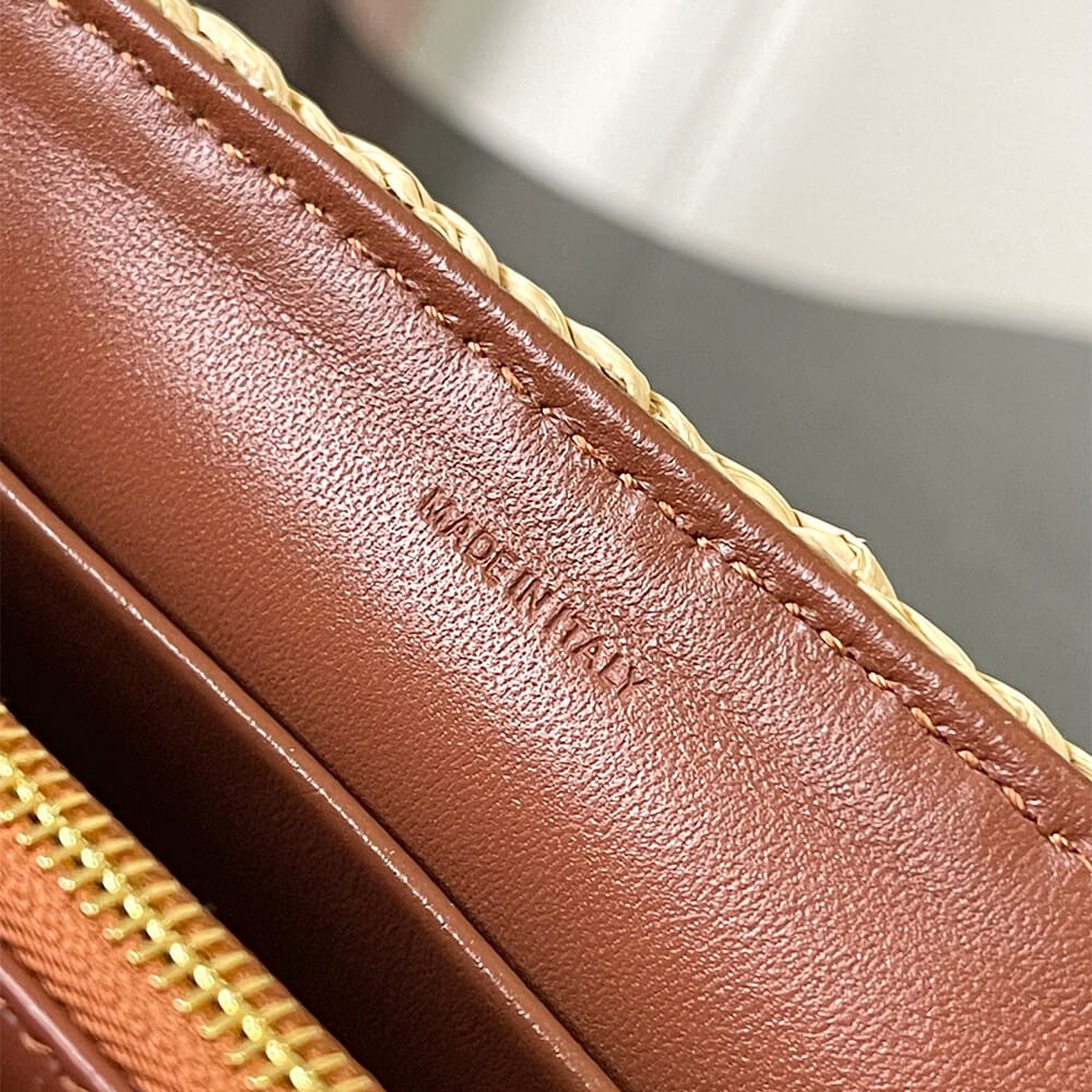 CELINE TEEN NINO BAG IN Raffia and calfskin(HIGH-END GRADE)1:1High-quality replica