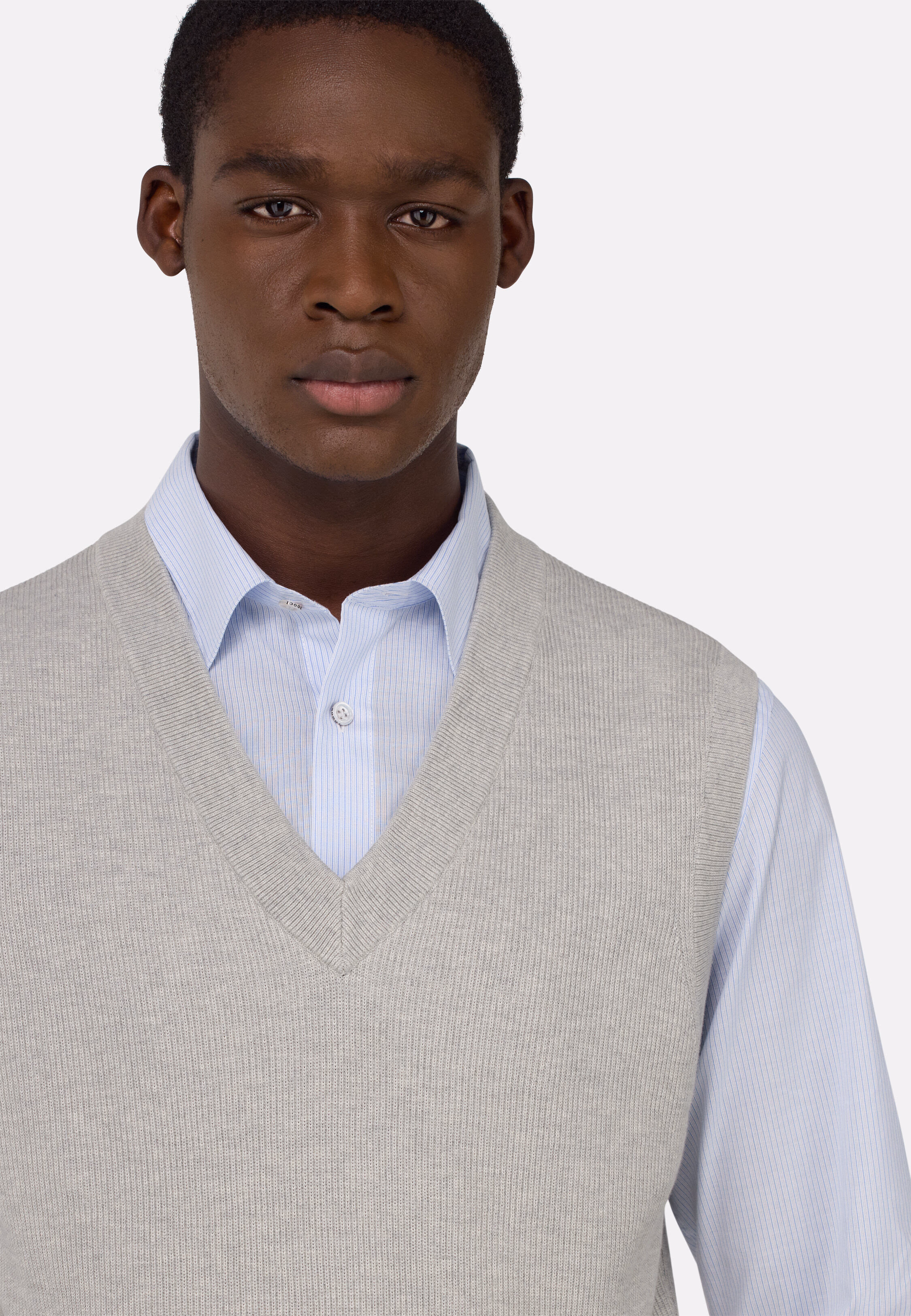 BOGGI Cotton and Silk V-Neck Jumper