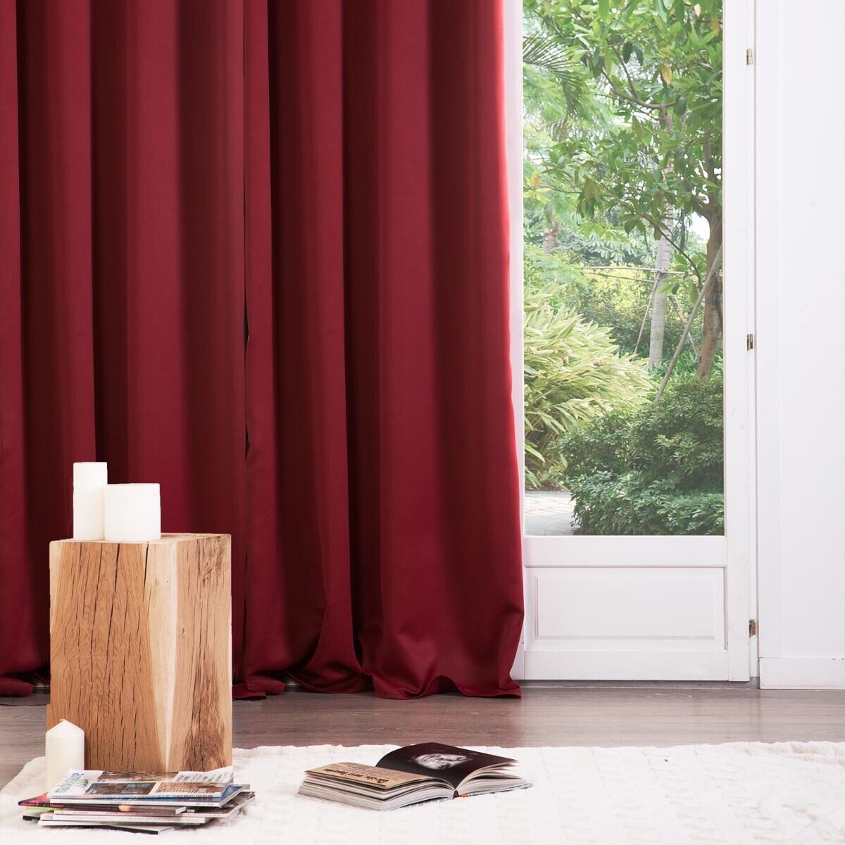 Set of 2 blackout curtains Red, 135x240 cm