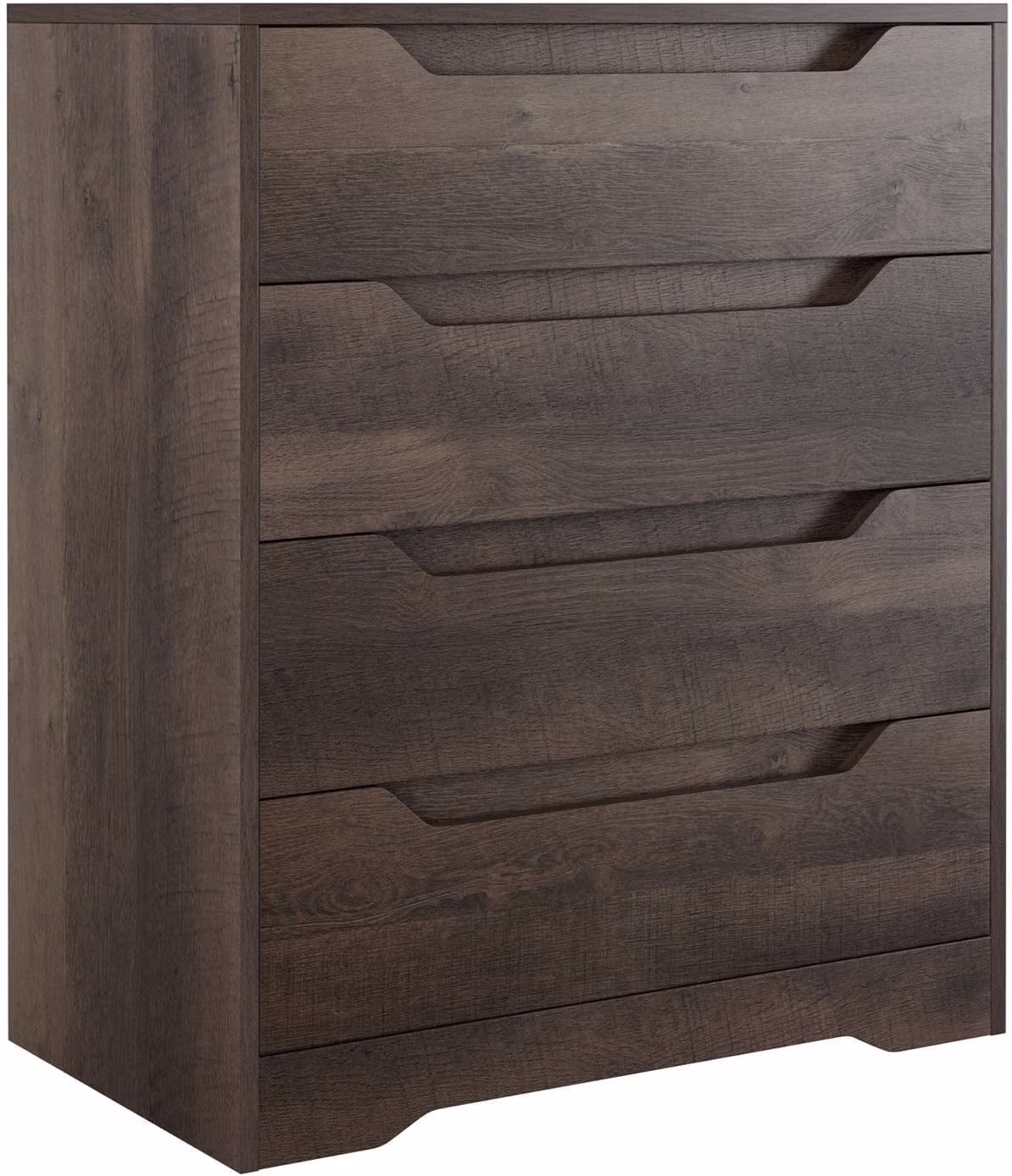 Homfa 4 Large Drawers Dresser, Modern Wood Chest of Drawers for Bedroom Hallway Living Room, White - Image 3