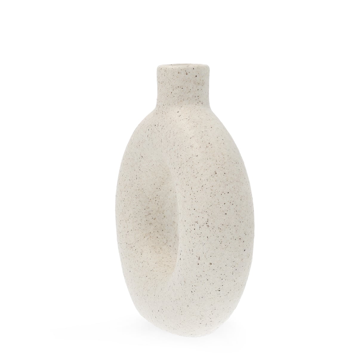 Wazon NOVO z dziurą biały 19x5,5x21 cm