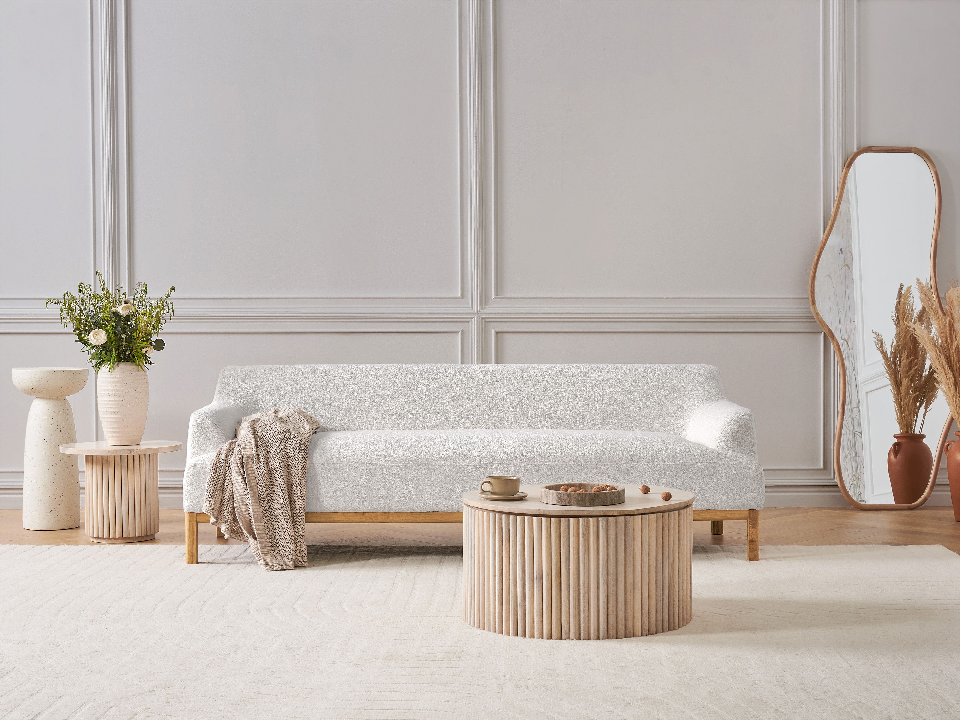 Sofa 3 Seater SOSJO Boucle Off-White