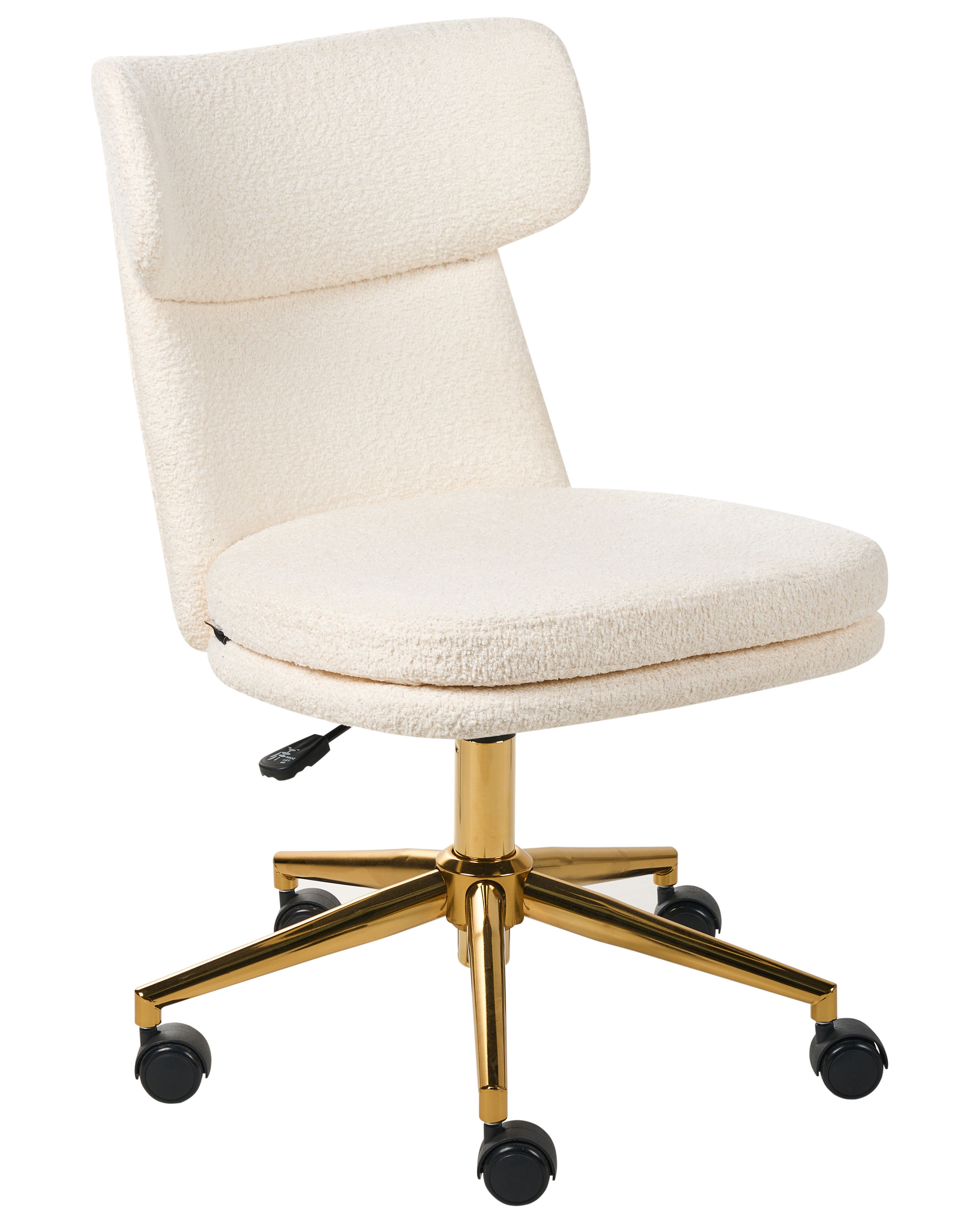 Desk Chair GRANBY Boucle Off-White