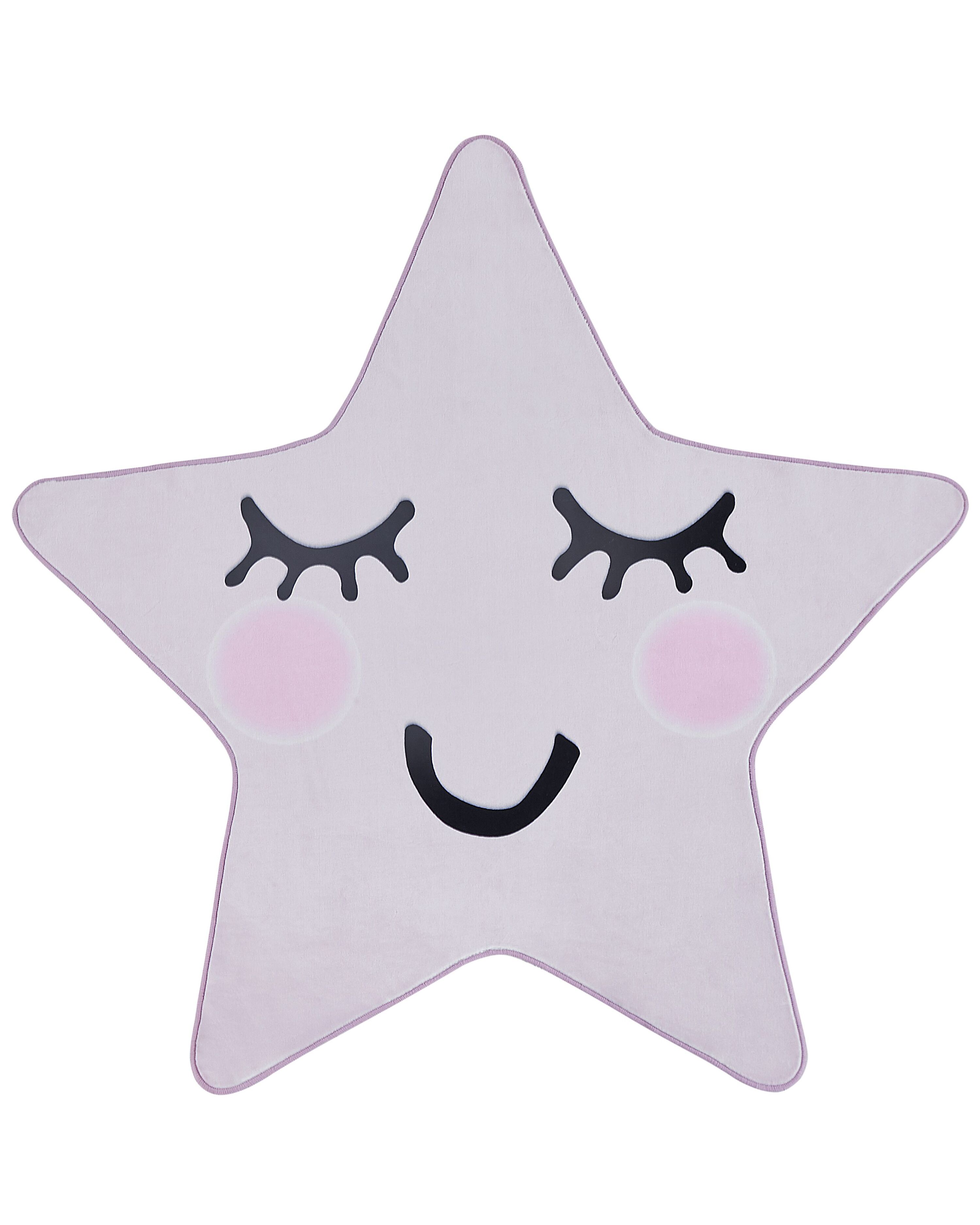 Kids Rug SIRIUS Pastel Pink 120 x 120 cm