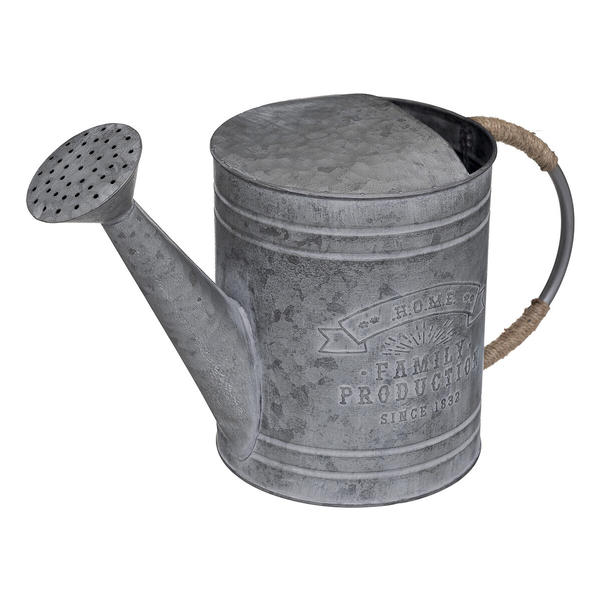 Metal watering can Grey, H.25 cm