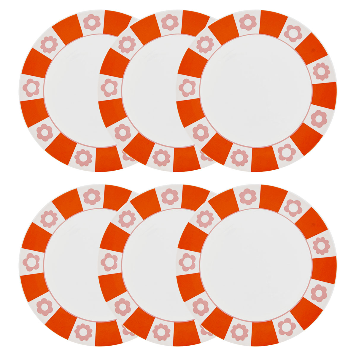 Set of 6 dinner plates "Bloomorama" Atmosphera x Cha Cha Pop