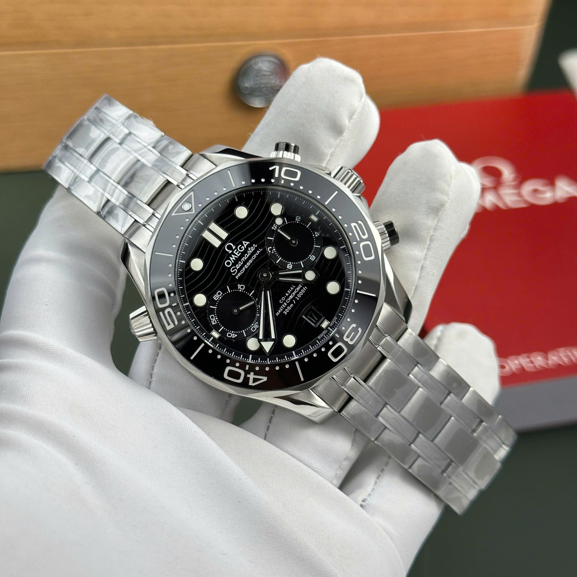 Omega Seamaster Diver 300M Chronograph Replica 11 Watch Black Dial N1 Factory 44mm - Top club