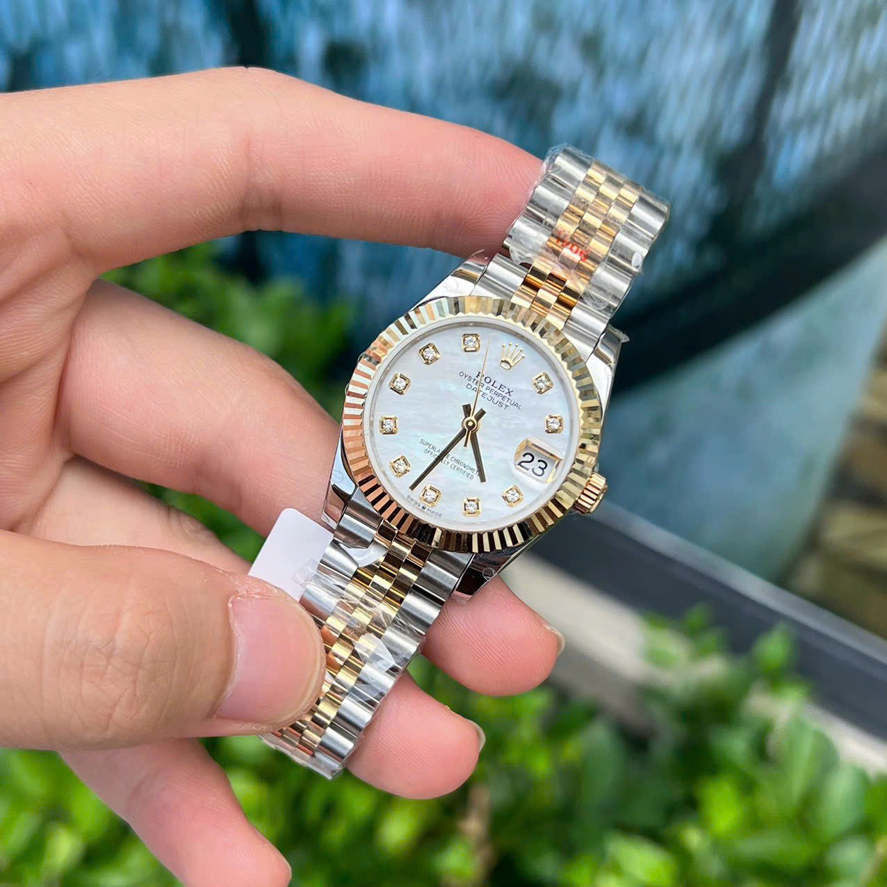 Rolex DateJust 18K Gold Wrapped Replica Watch Mother-of-Pearl Dial GM Factory 31mm - Top club