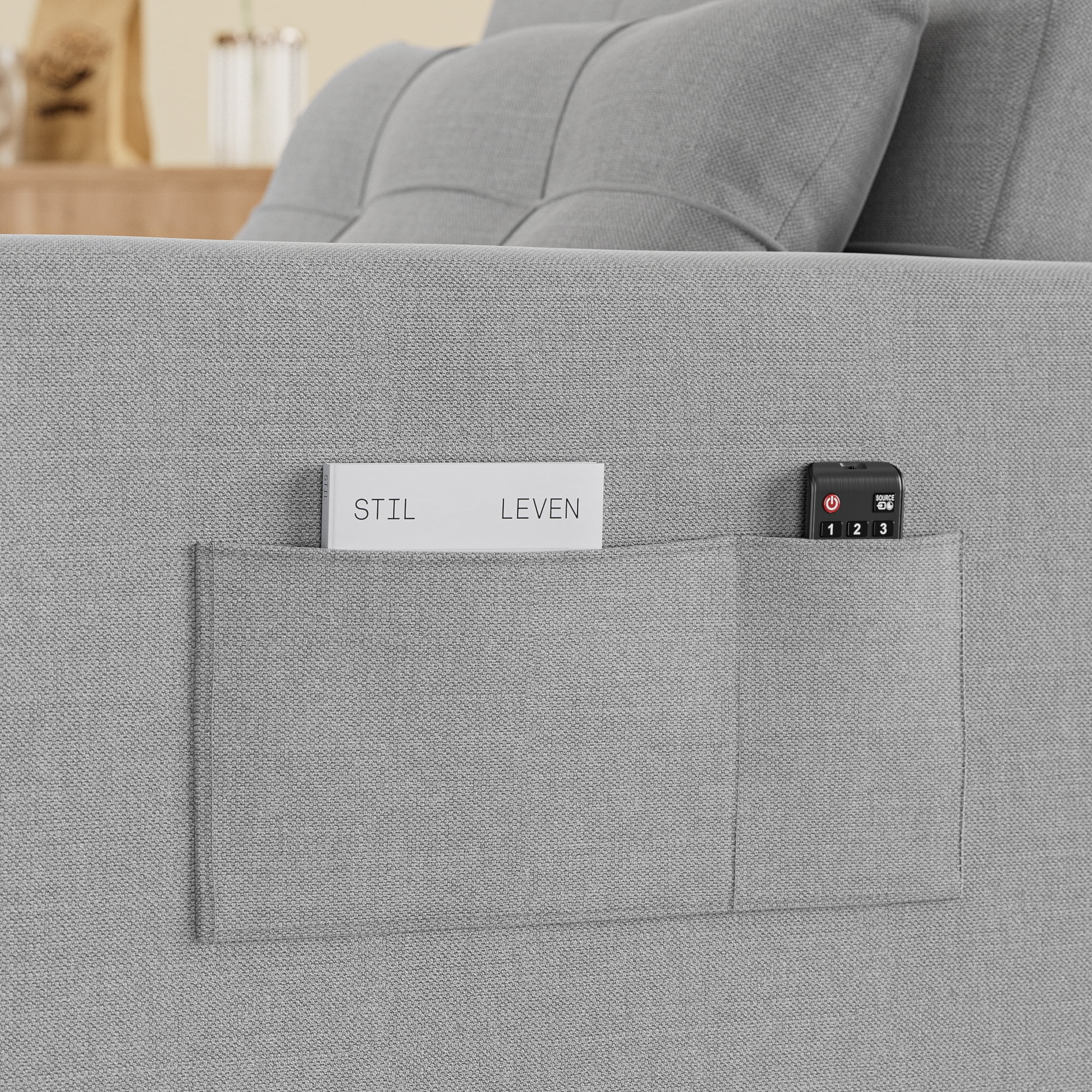 3 in 1 Convertible Sofa Bed Chair for Living Room , Aiho Sleeper Sofa Bed for Living Room, Dark Gray - Image 18