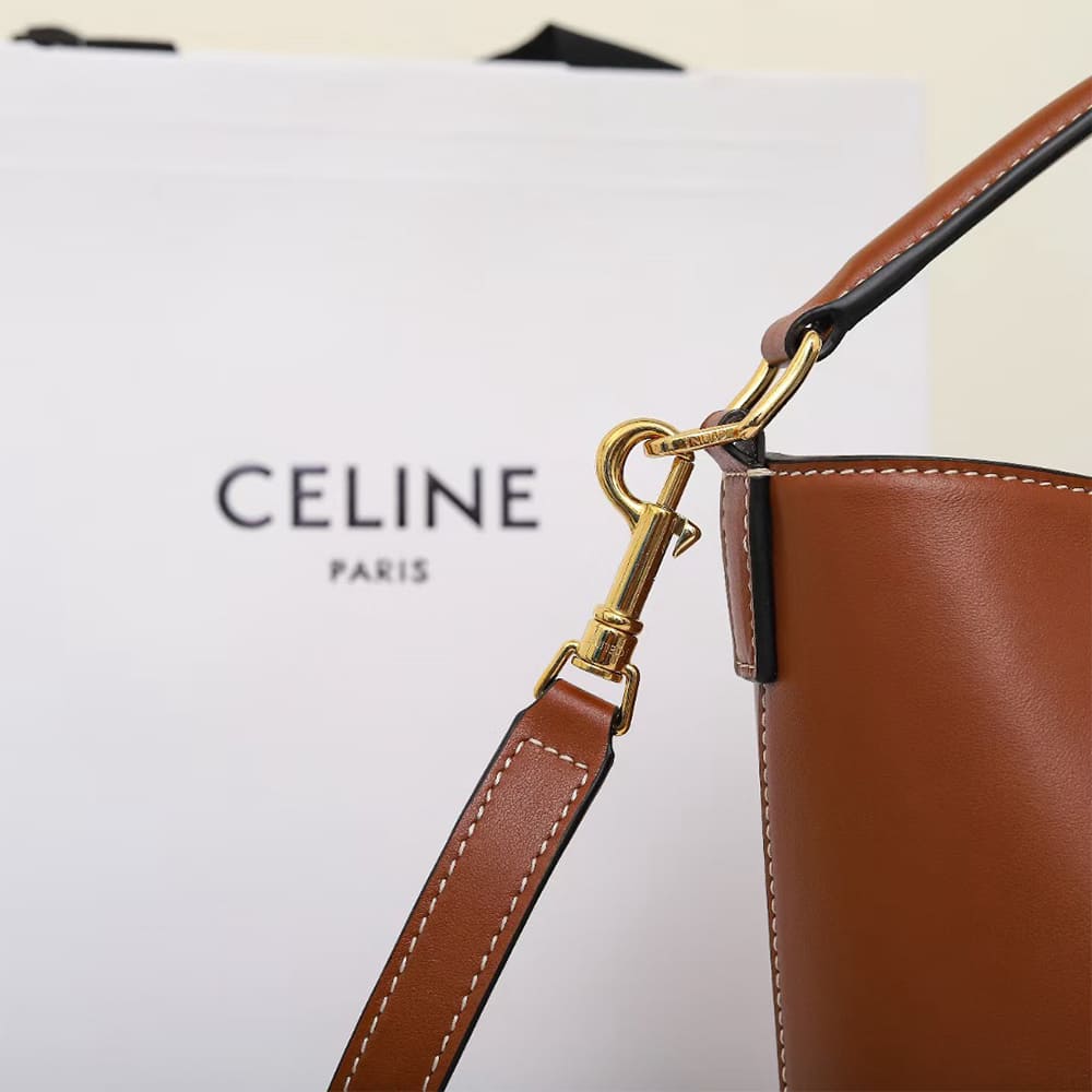 CELINE SMALL BUCKET LOUISE IN SMOOTH CALFSKIN(HIGH-END GRADE)1:1High-quality replica