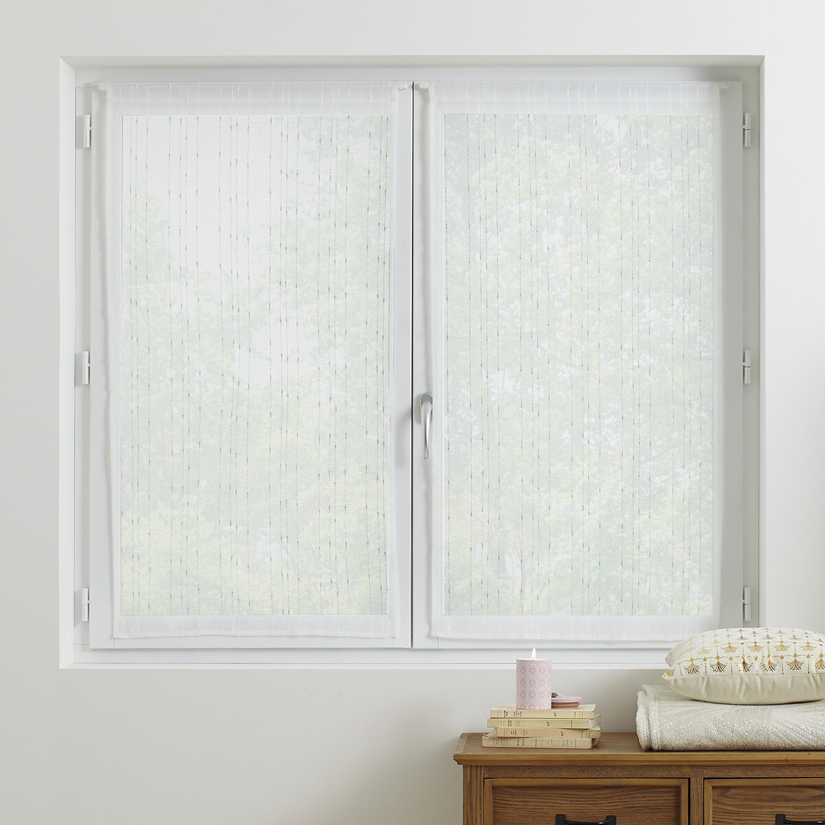 Set of 2 sheer curtain "Anissa" White, 60x120 cm