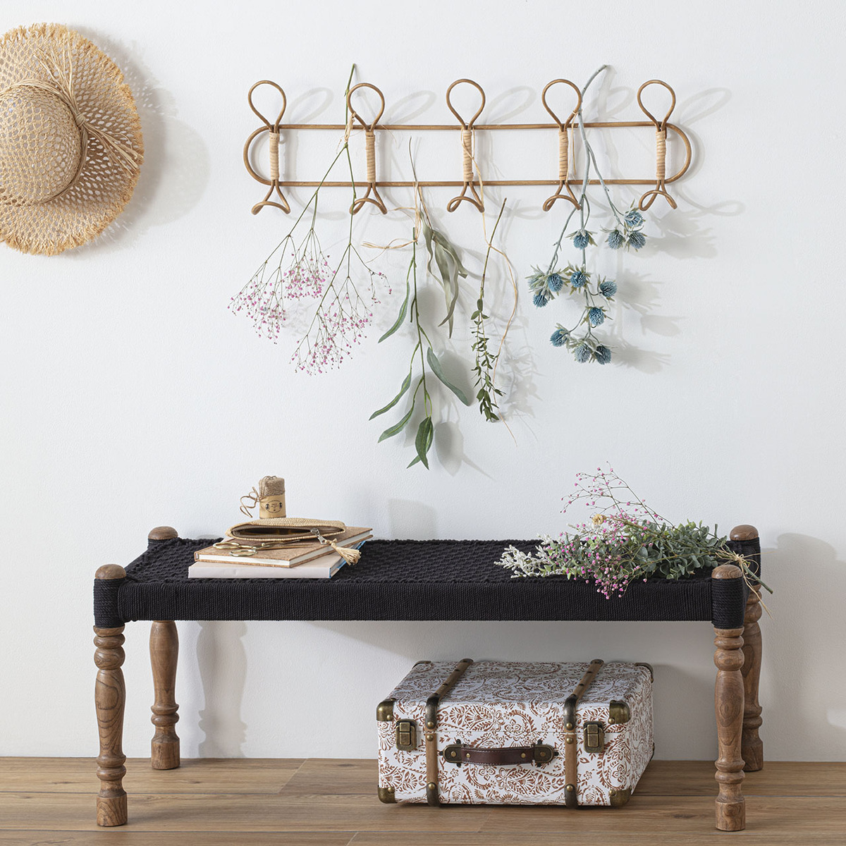 Coat hook, metal "Ryan" Gold, 5 hooks