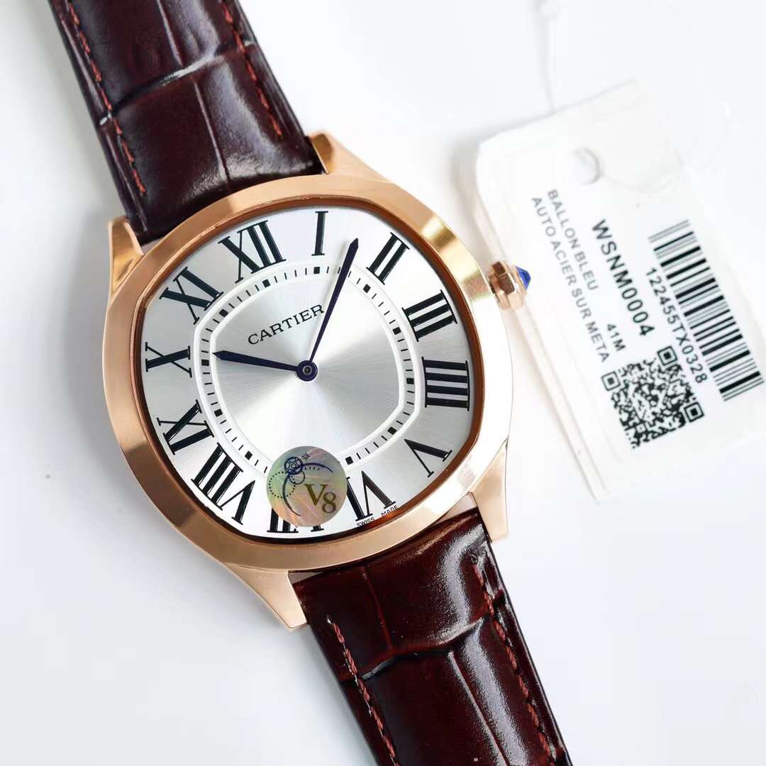 Cartier - Drive de Cartier White Gold - 40mm Smooth(1:1 replica) - Elite Watch Atelier