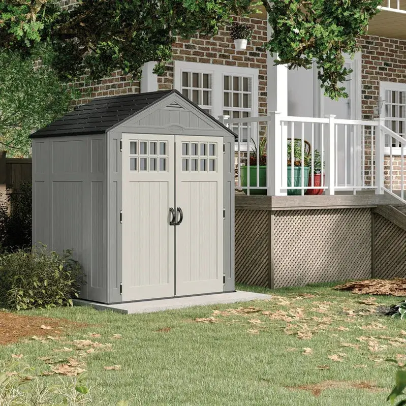 Suncast Resin Storage Shed 6 Ft. x 5 Ft. Gray - Image 2 Suncast Resin Storage Shed 6 Ft. x 5 Ft. Gray - Image 2