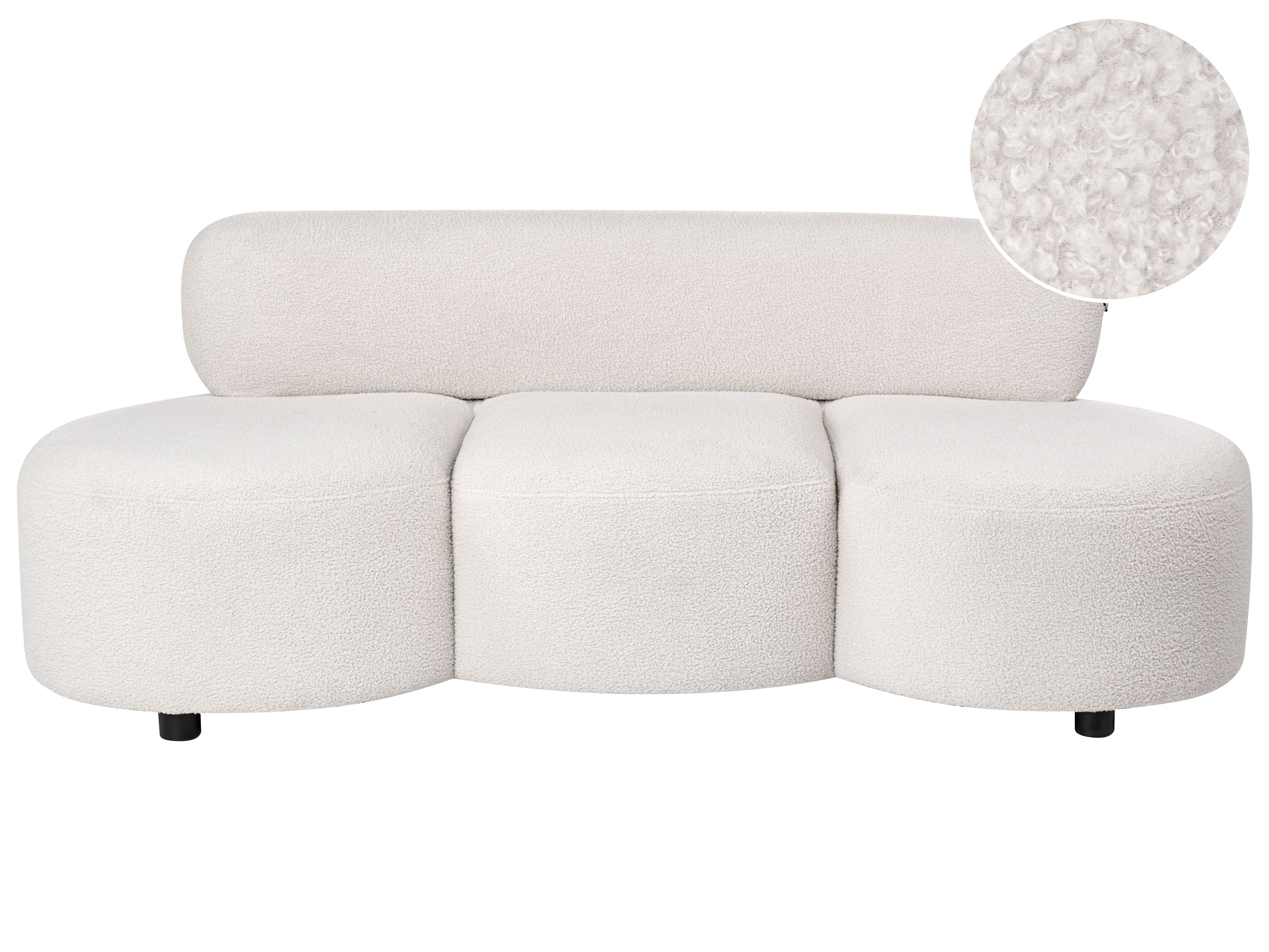 Sofa 3 Seater BLAVAND Boucle Off-White