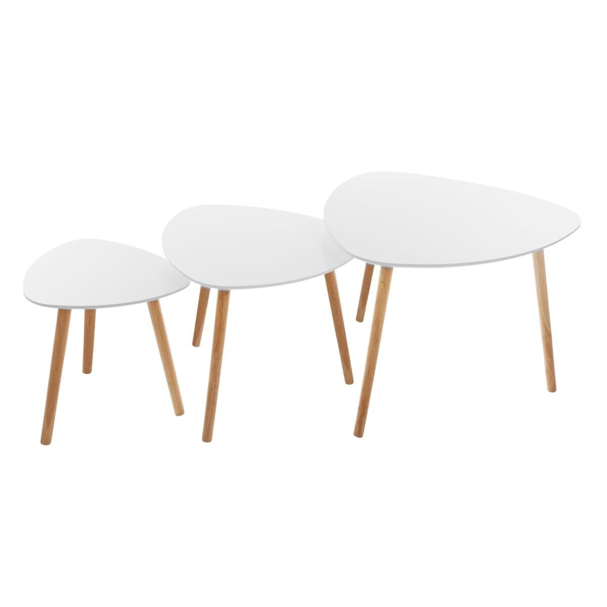 Nesting tables "Mileo" White, L.34/46/60 cm