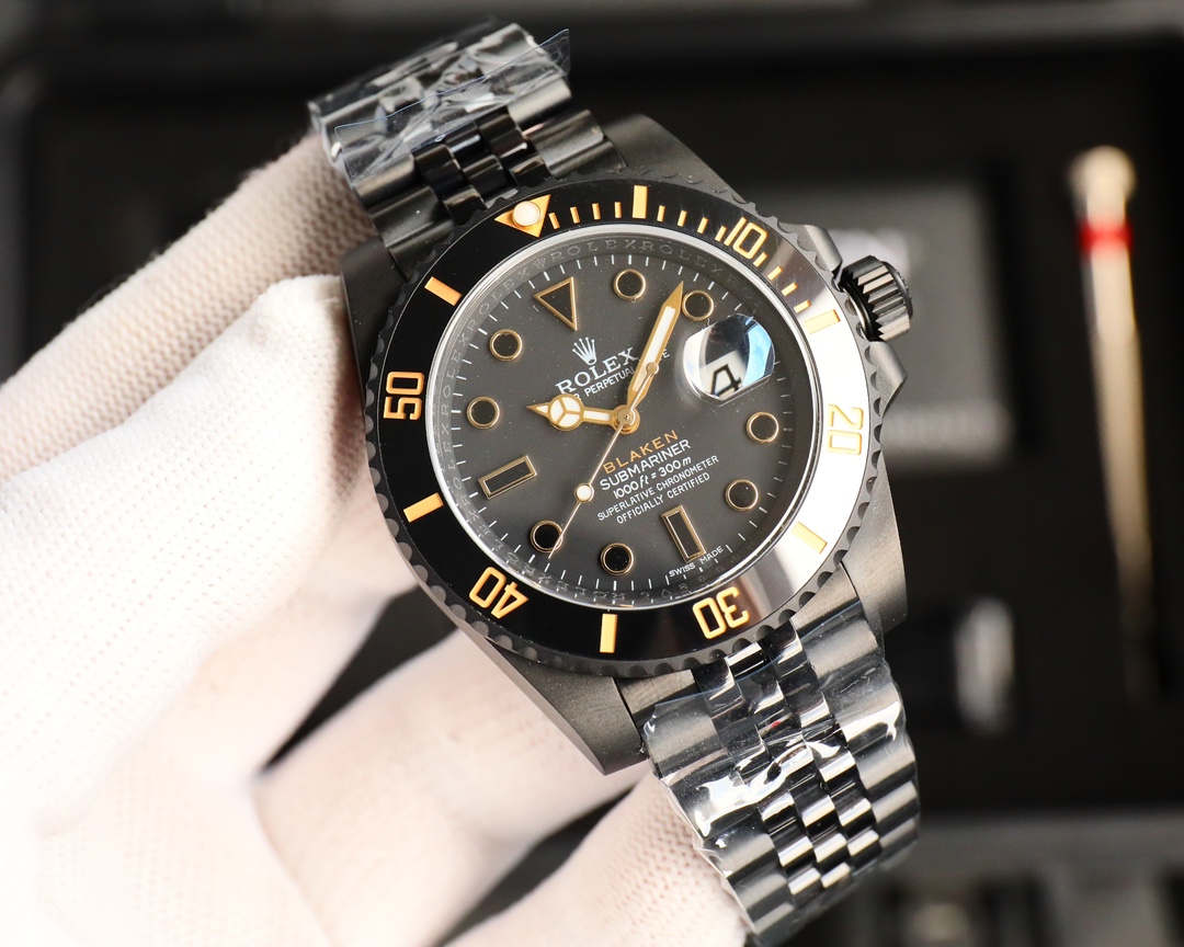 Rolex Dark Legend Submariner - DLC Blackened Finish - 40MM - Gold(1:1 replica) - Top club
