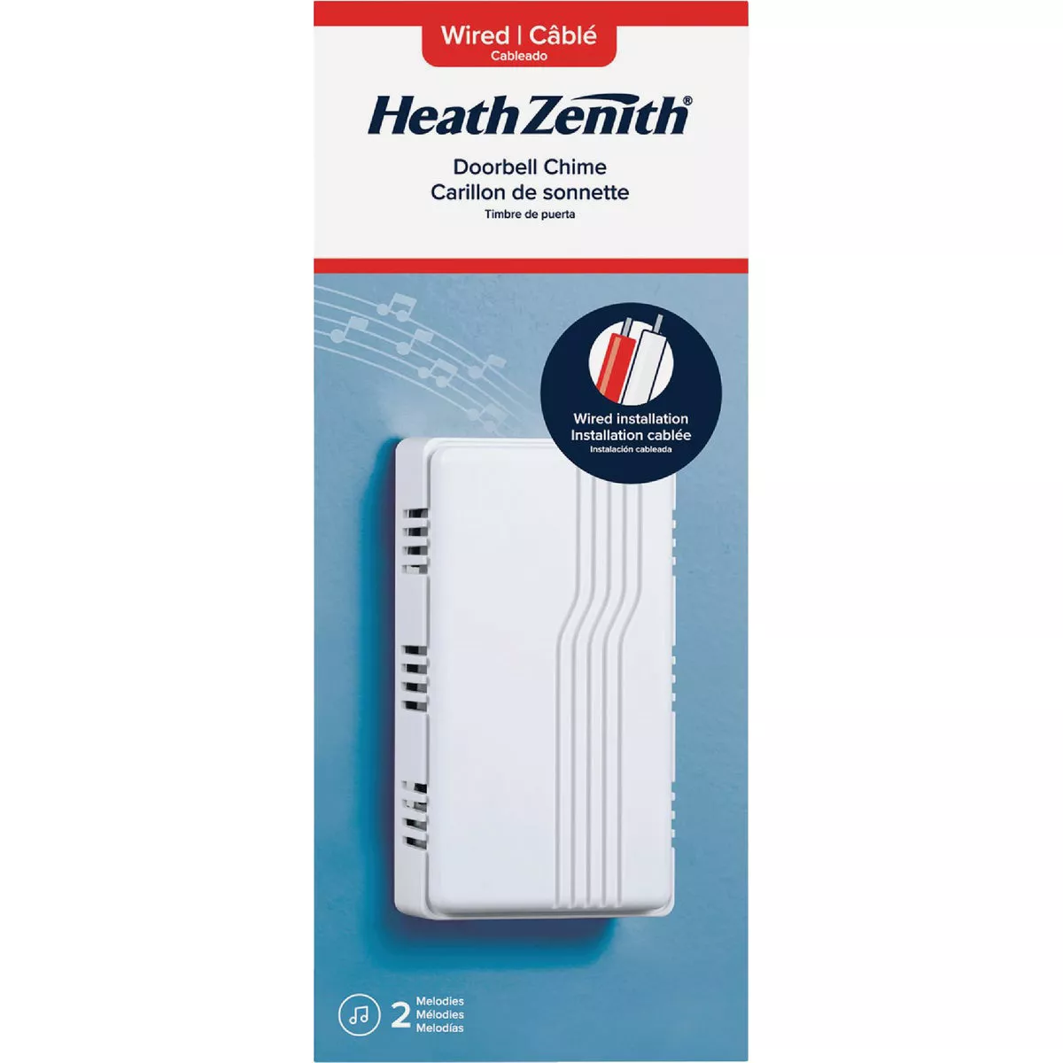 Heath Zenith White Plastic Wired Door Chime