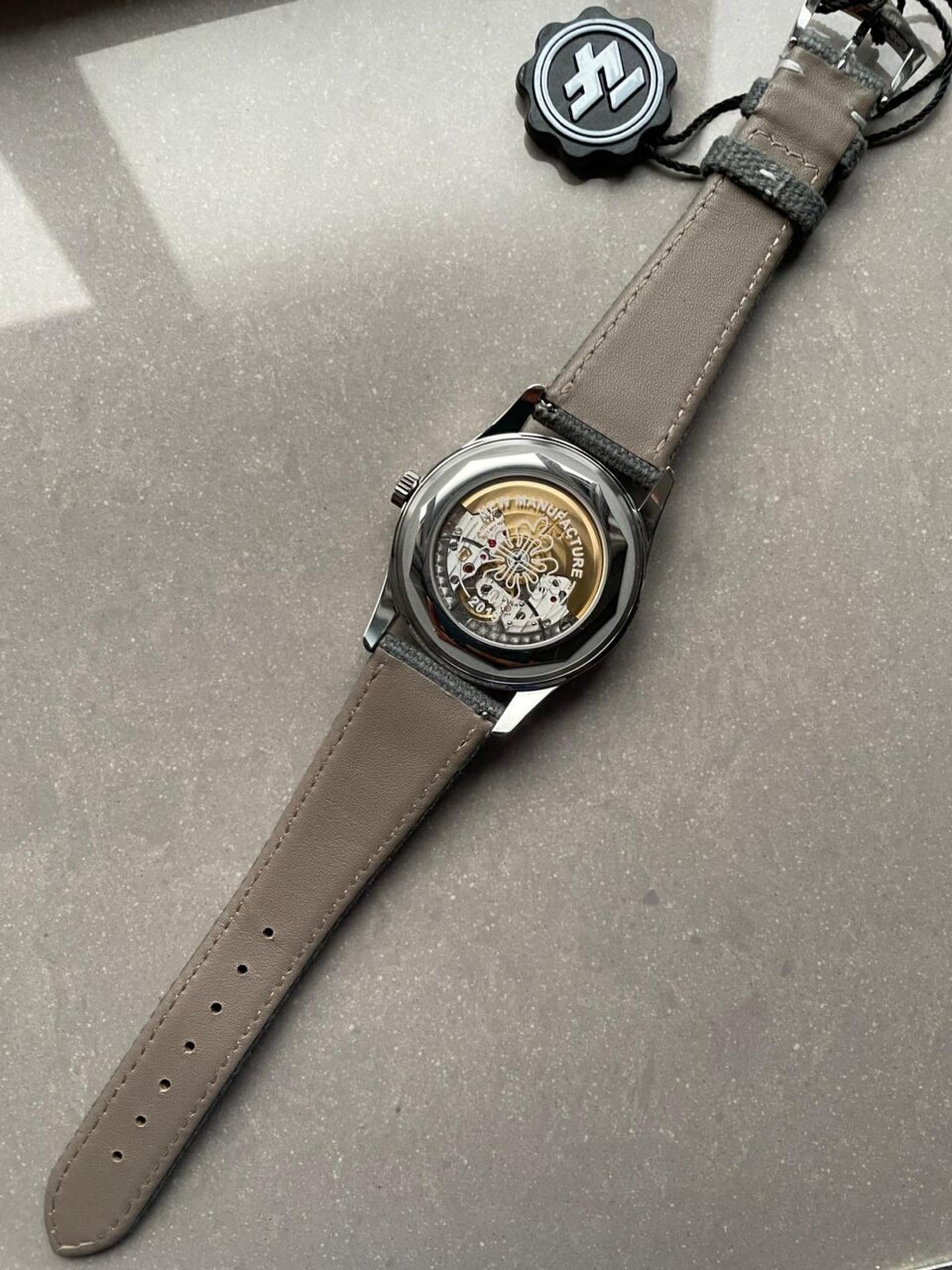 Replica PATEK PHILIPPE Calatrava 6007A-001 SS ZF 1:1 Best Edition Grey Dial on Grey Leather Strap A324CS - Top club