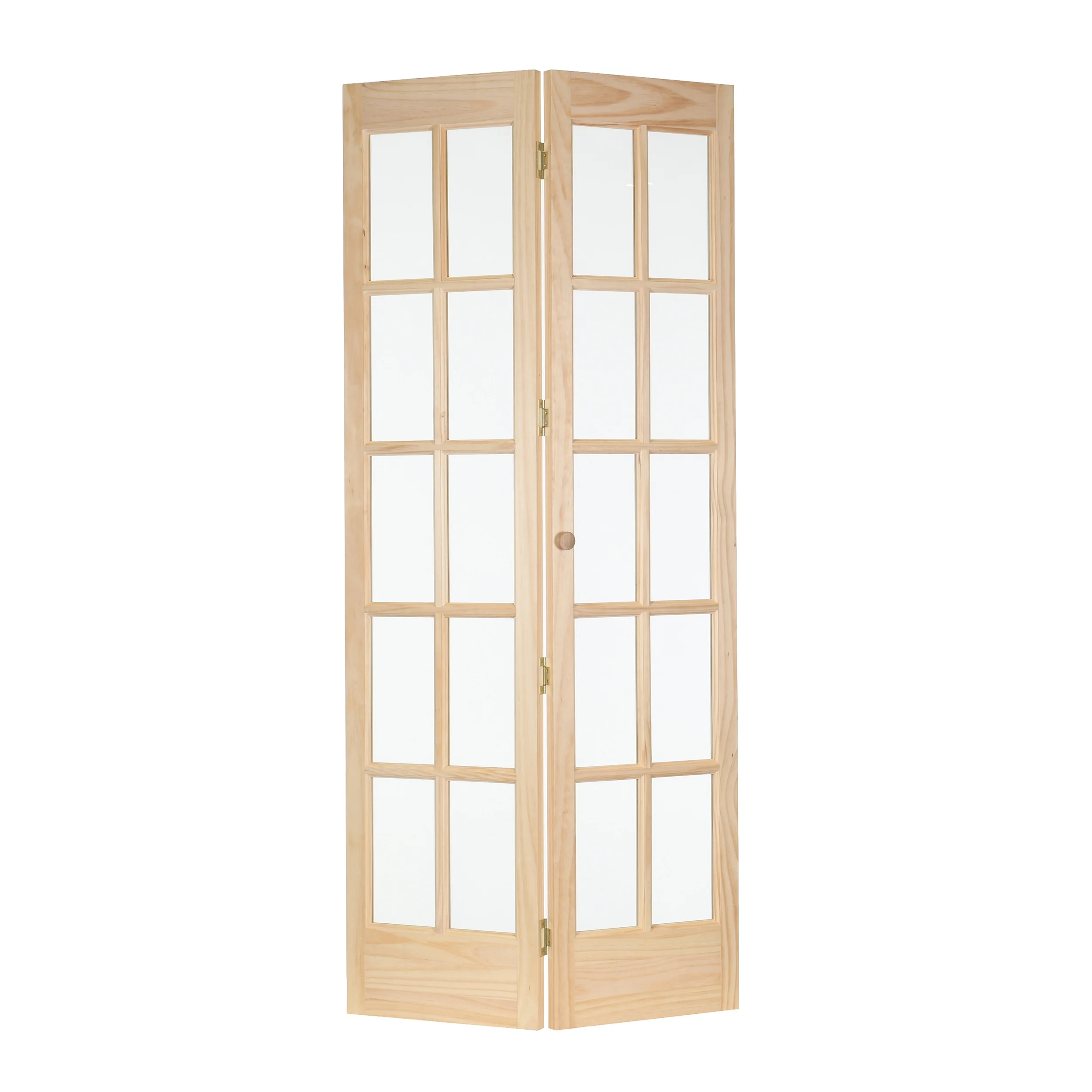 AWC Traditional Divided Glass Bifold Door fits 24"w x 80"h Unfinished Pine - Image 7