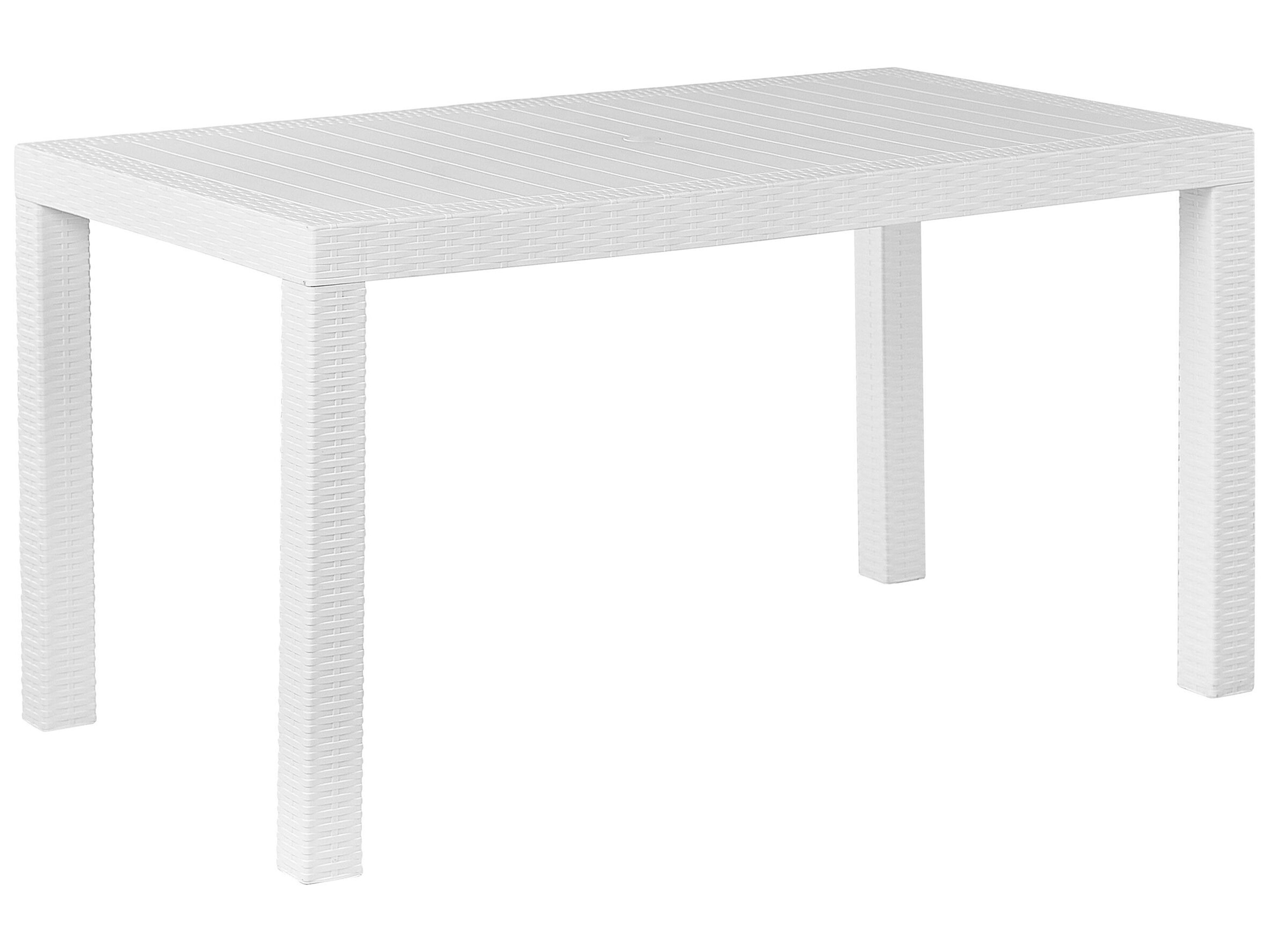 Garden Dining Table FOSSANO 140 cm 80 cm White