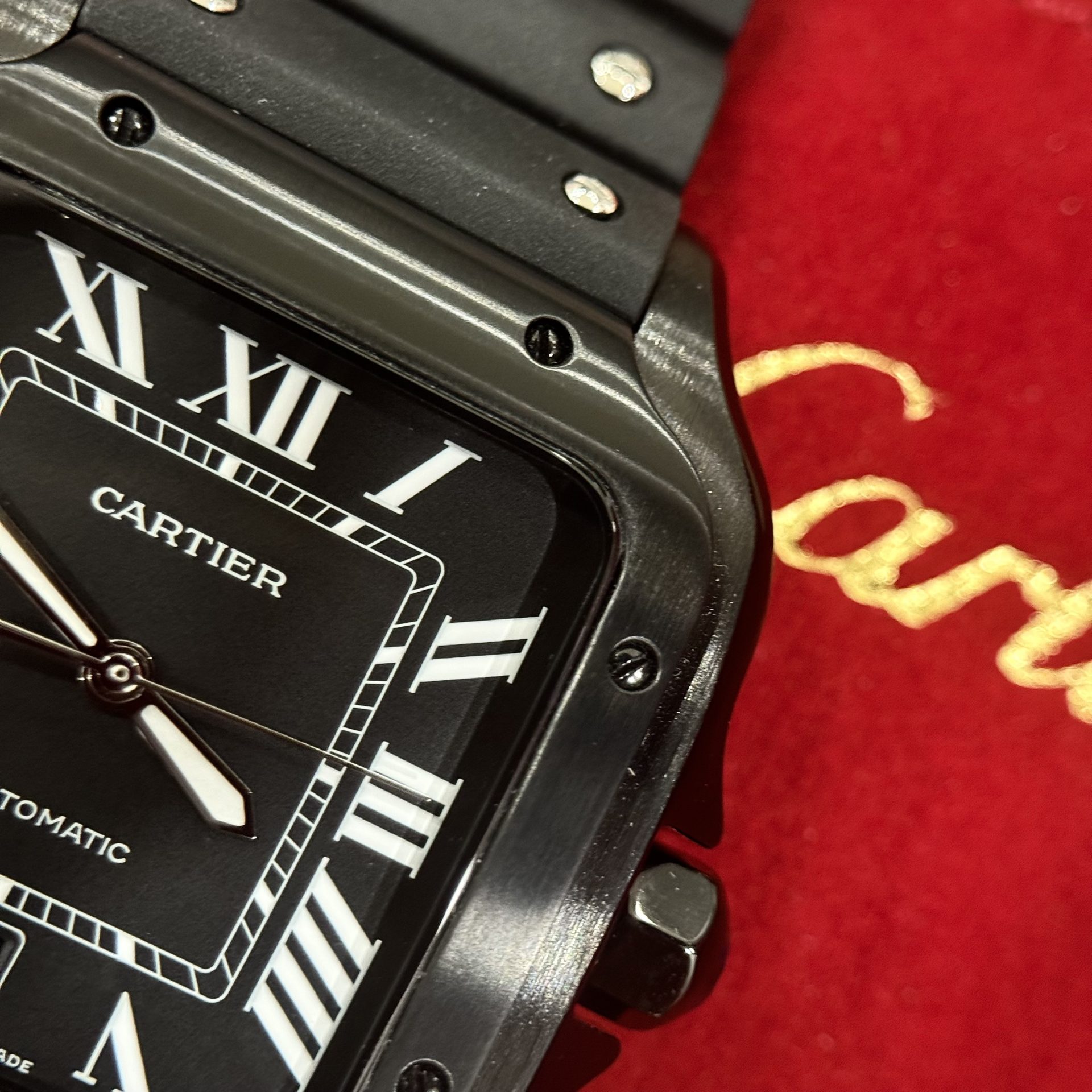 Cartier Replica Watch Santos WSSA0039 Black Rubber Strap BV Factory 39.8mm - Elite Watch Atelier