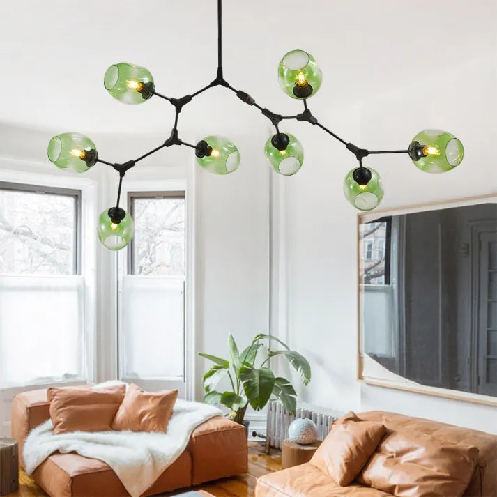 Sputnik Hanglamp met Glazen Bubbels - moderne uitstraling - unieke bubbels - sfeervolle verlichting -