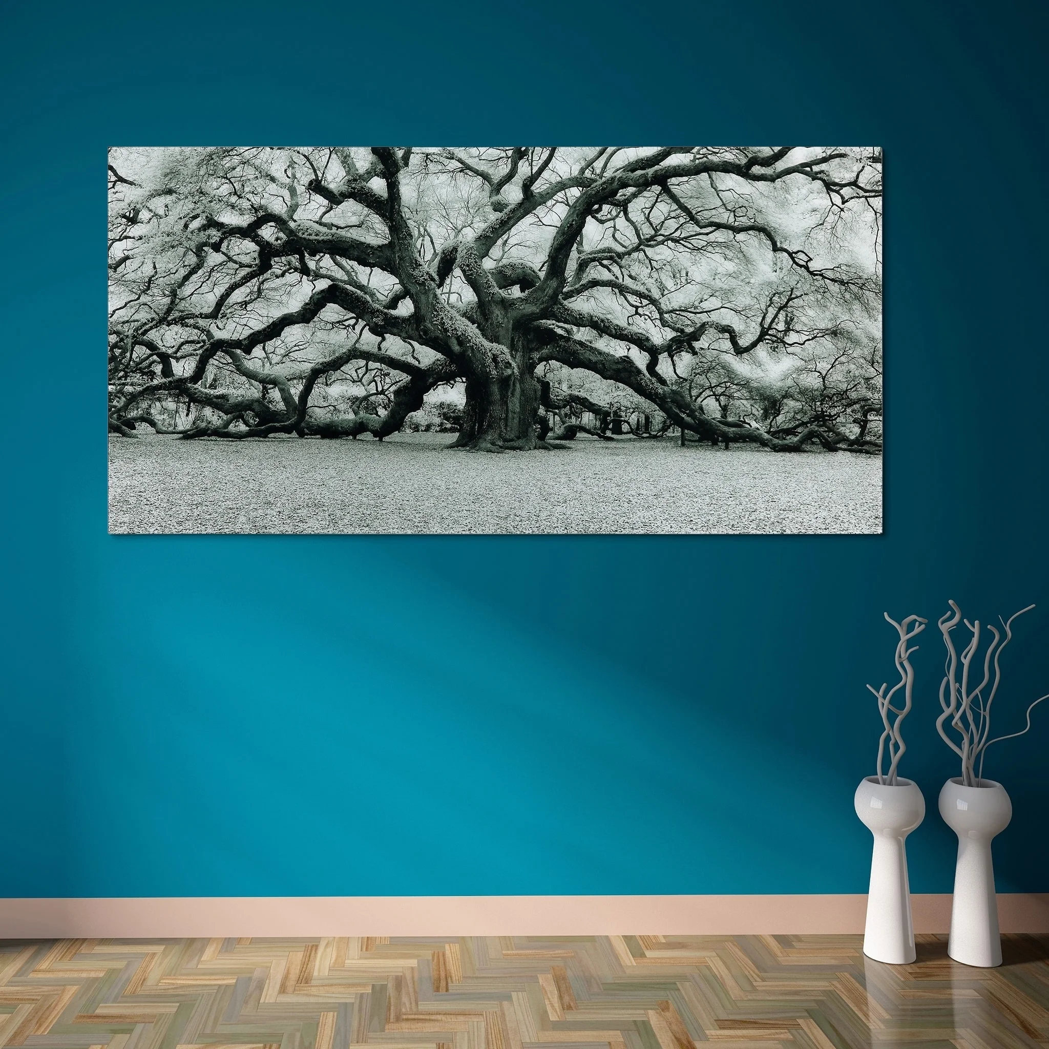Empire Art Direct Blue Splash Frameless Free Floating Tempered Glass Panel Graphic Wall Art, 72" x 36", Ready to Hang - Image 96