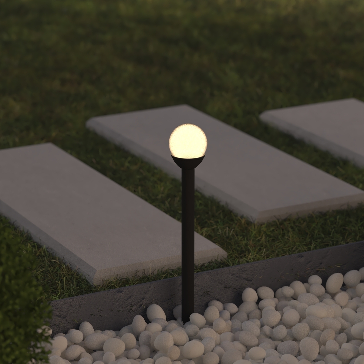 Solar beacon "Carry" Black, H.32 cm