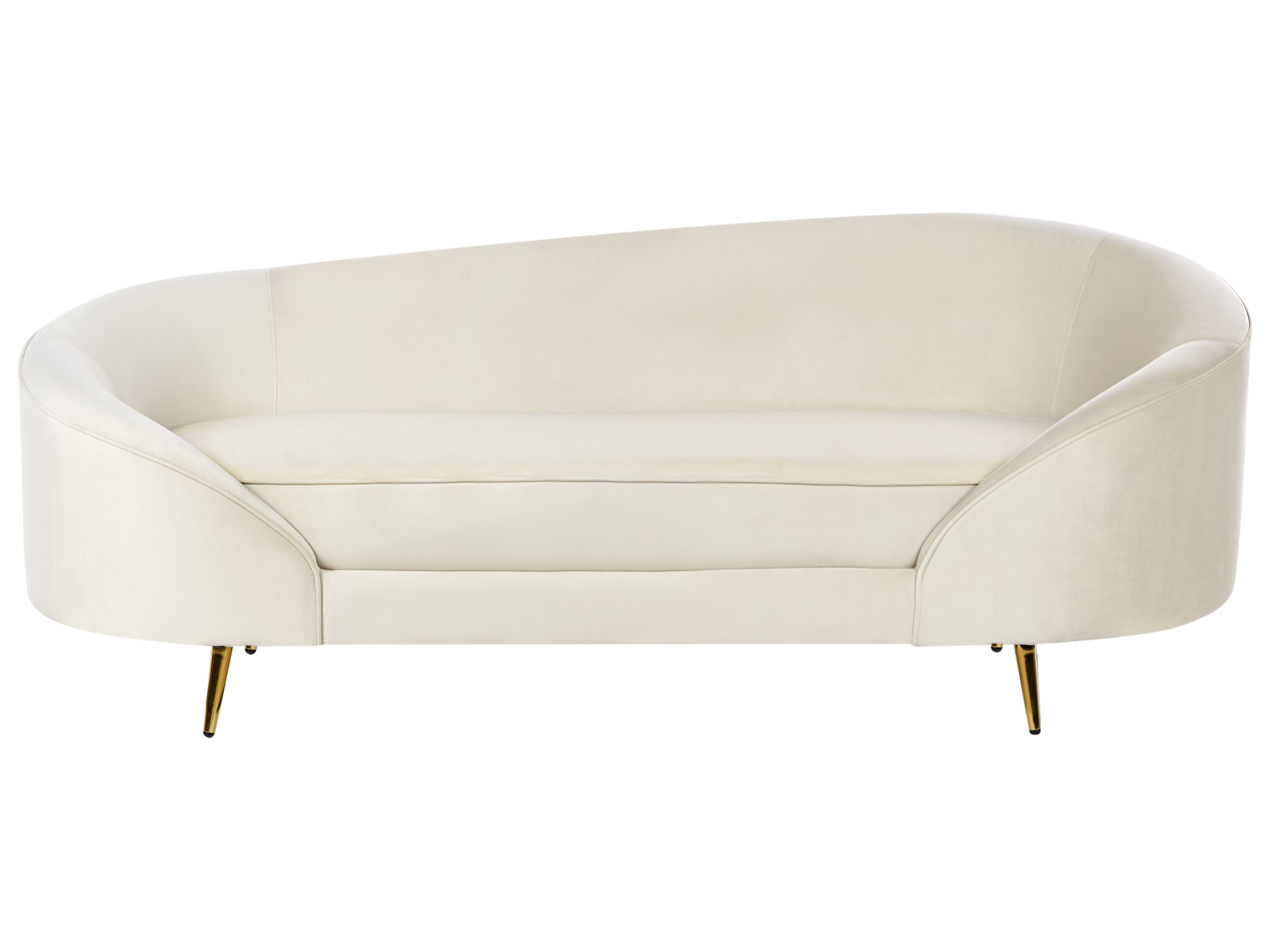 Sofa 2 Seater SAVAR Velvet Light Beige