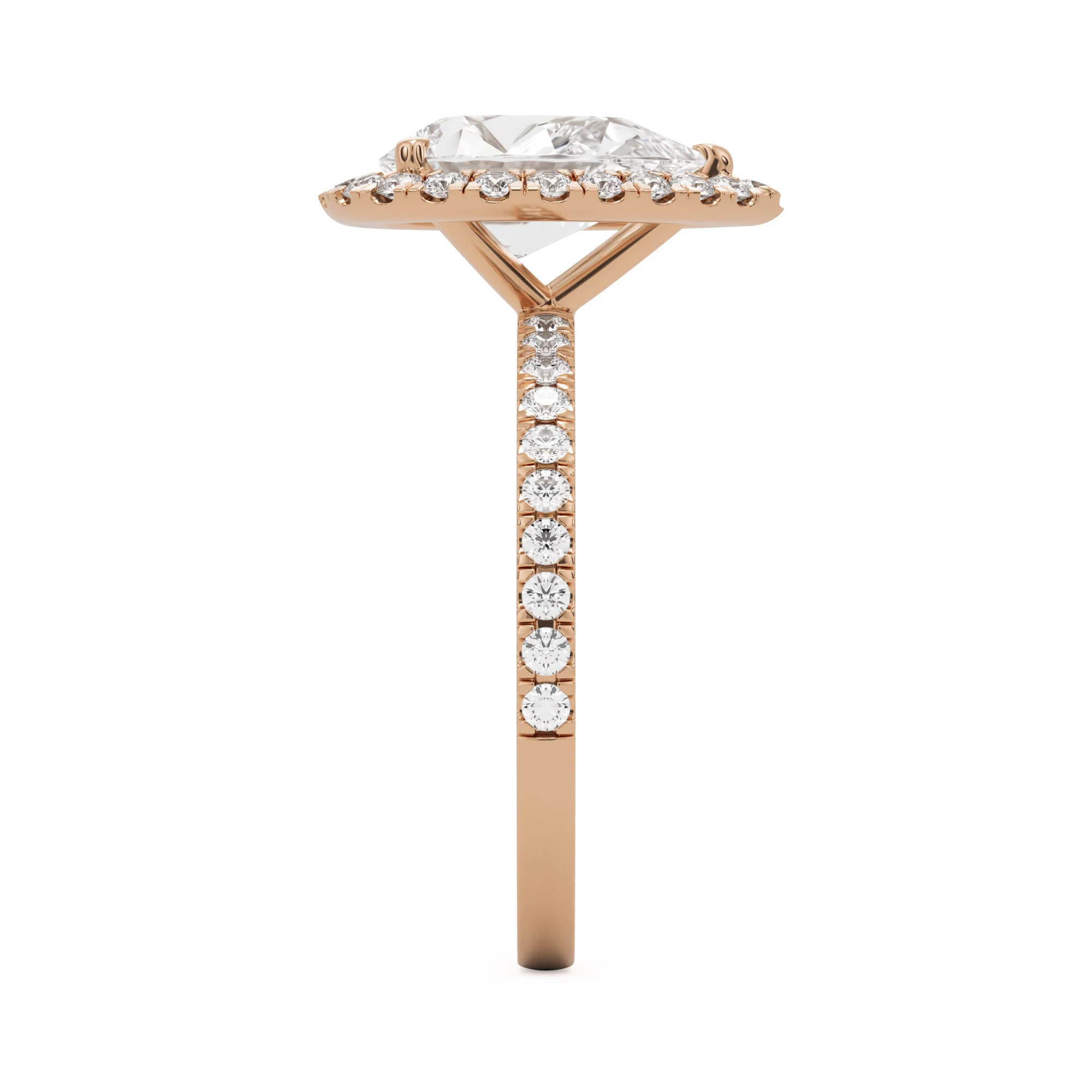 The Pear Halo Pavé