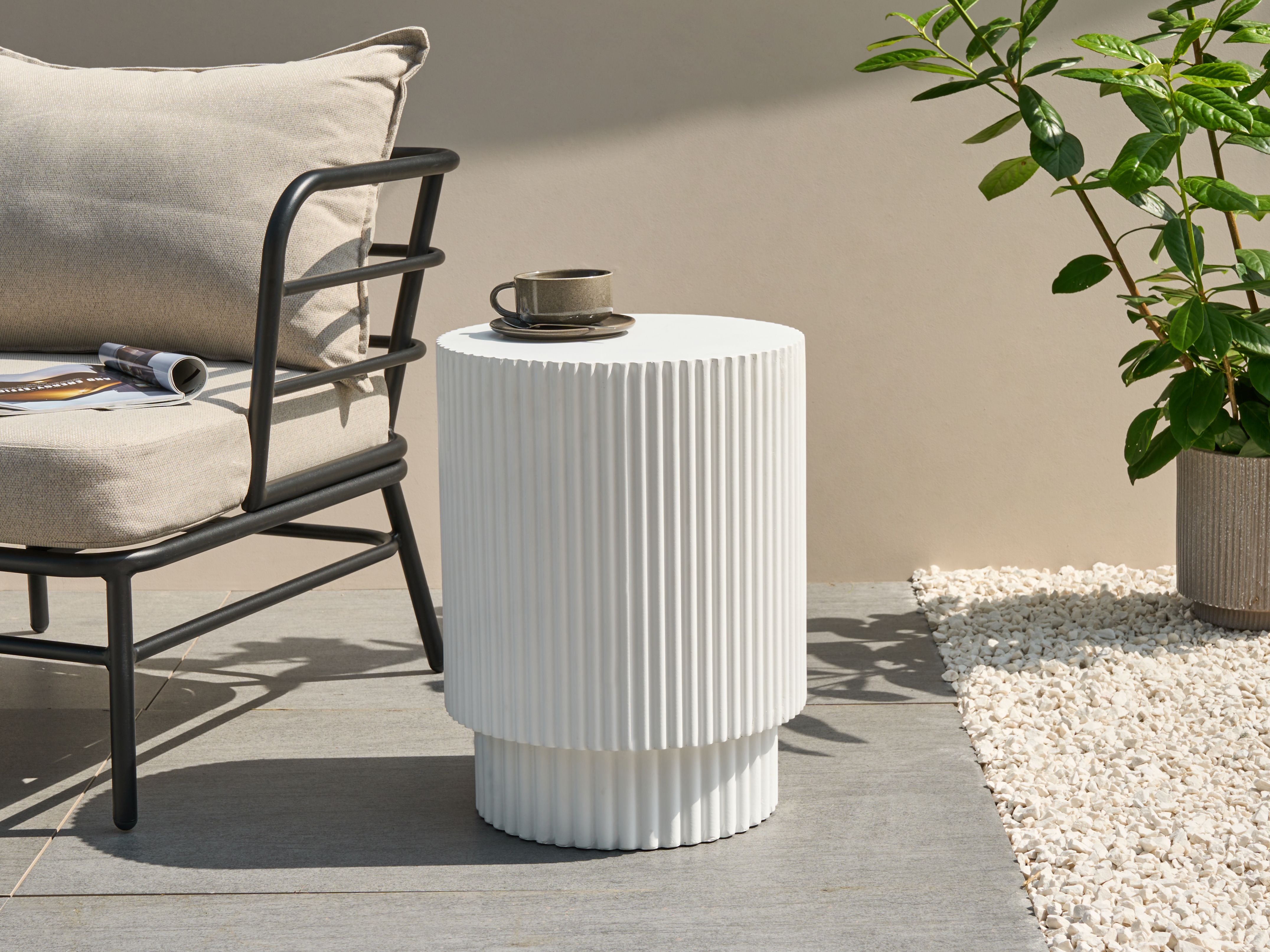 Side Table BICCARI 38 cm 38 cm White